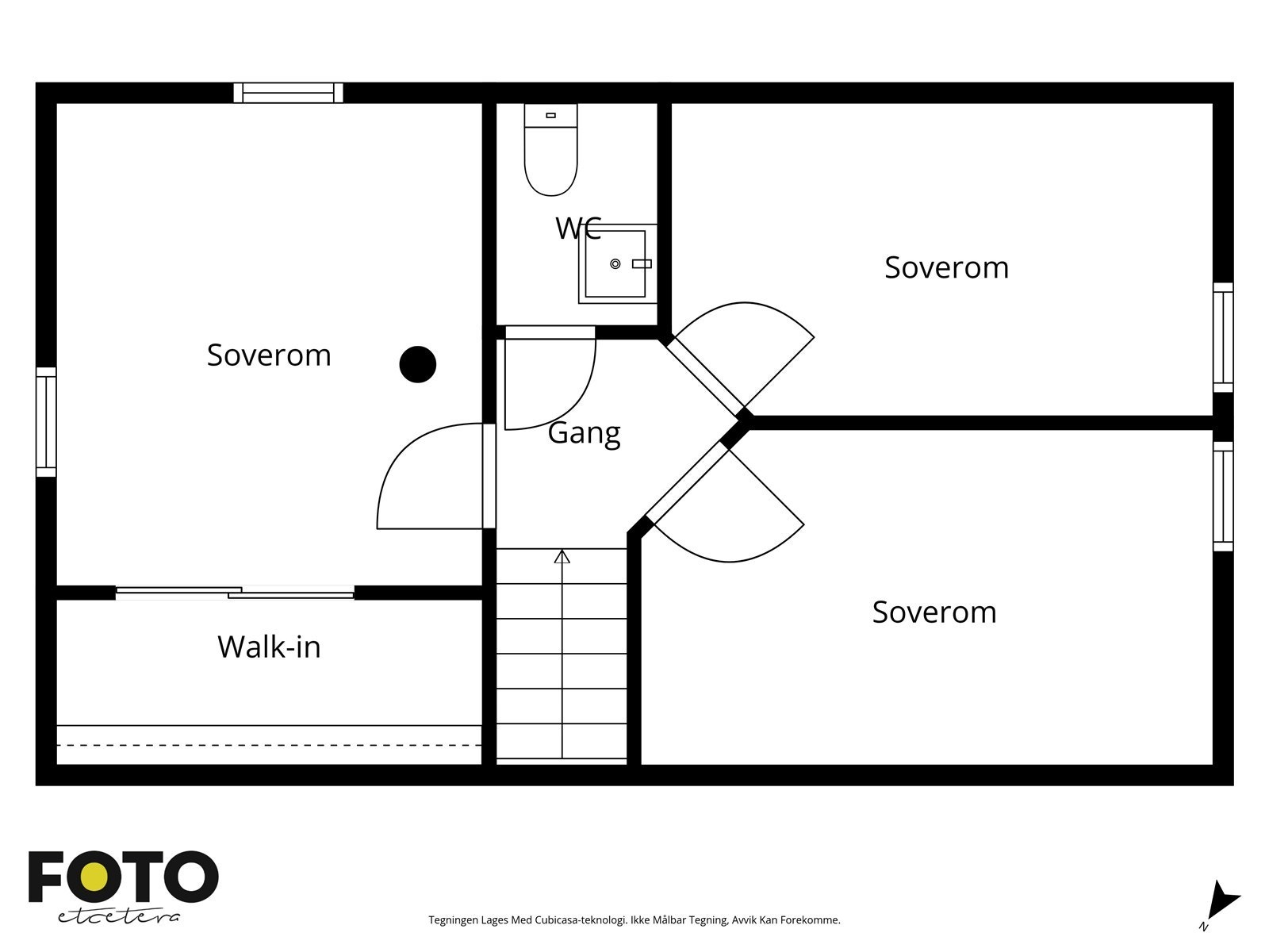 2. etasje. Veiledende plantegning - Ikke målbar Galleribilde