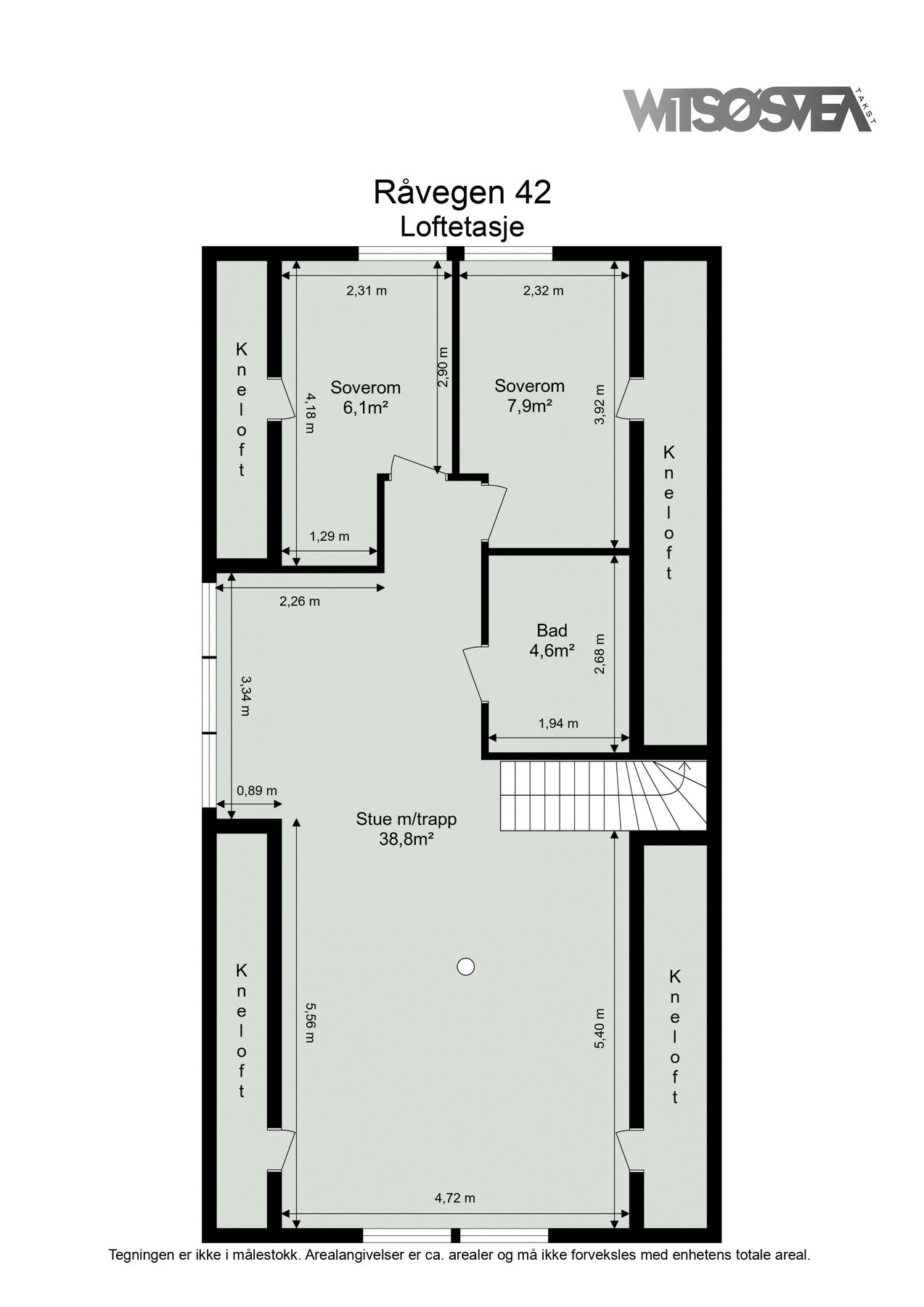 Plantegning loftetasje. Galleribilde