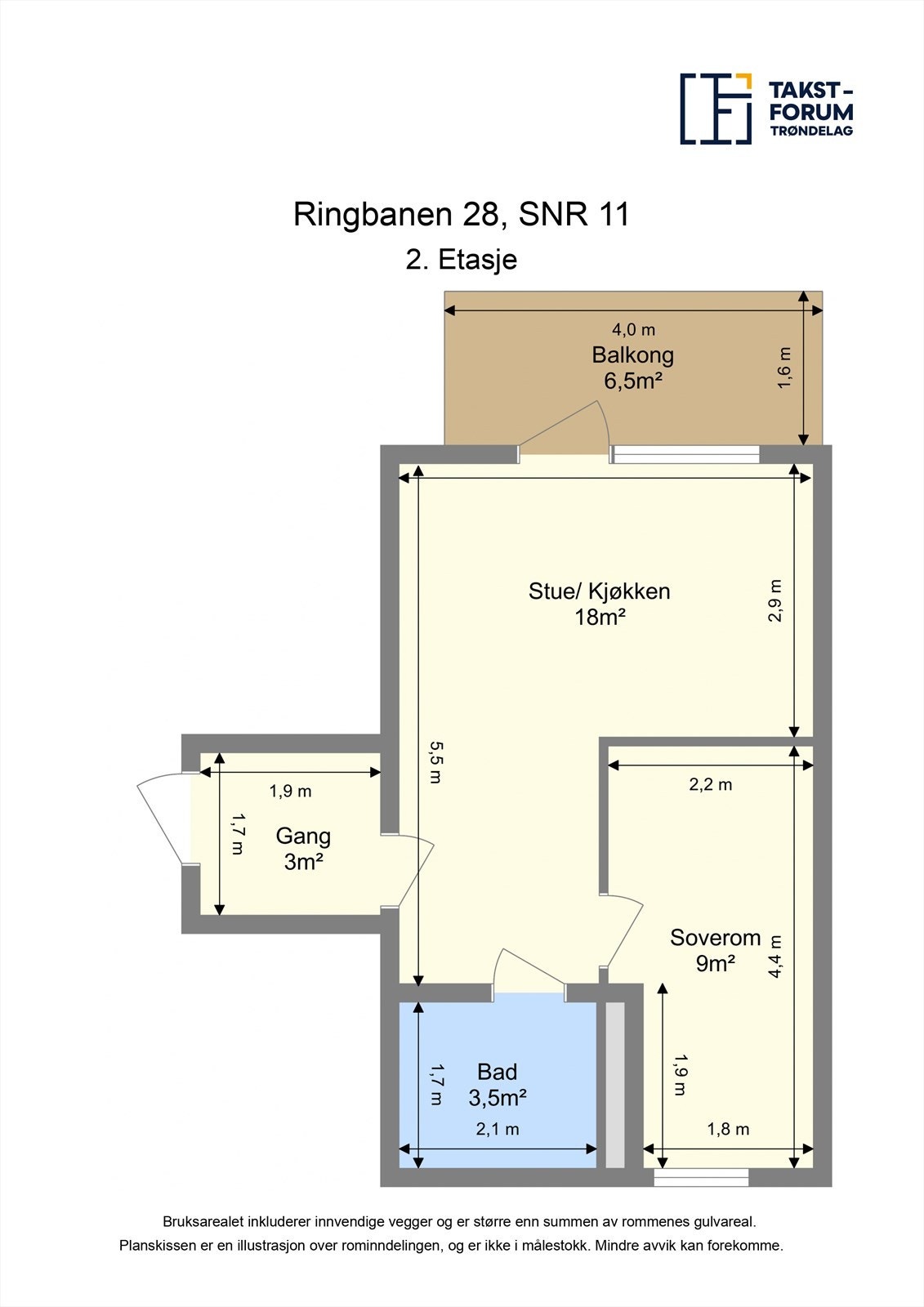 Plantegning - Leiligheten disponerer også en kjellerbod. Galleribilde