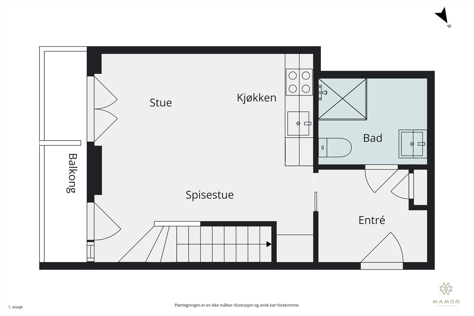 Planskisse 4. etasje. Galleribilde