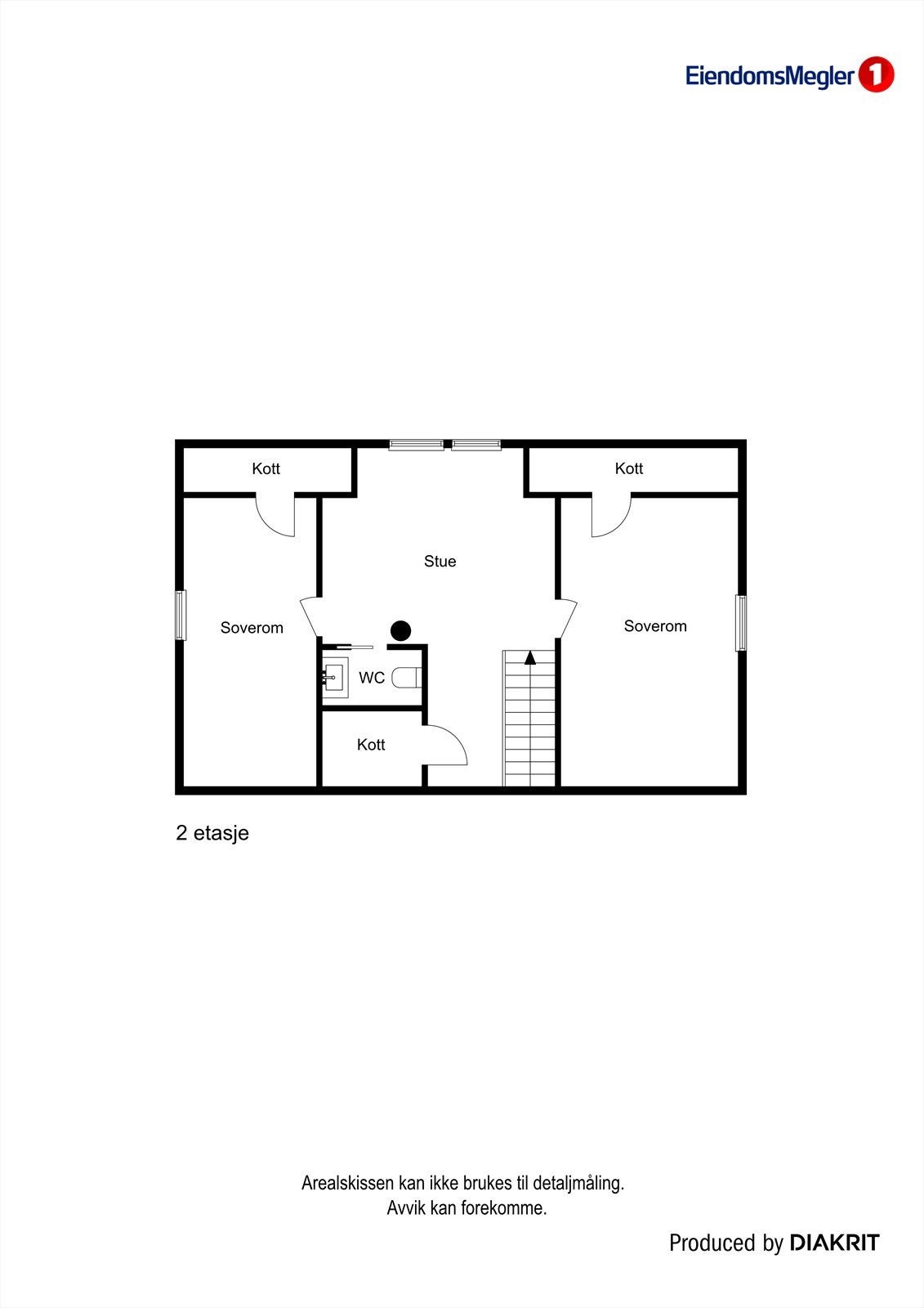 Hemsen er innredet med loftstue, to disponible rom og et toalettrom. Bruksendringen er ikke omsøkt. Galleribilde