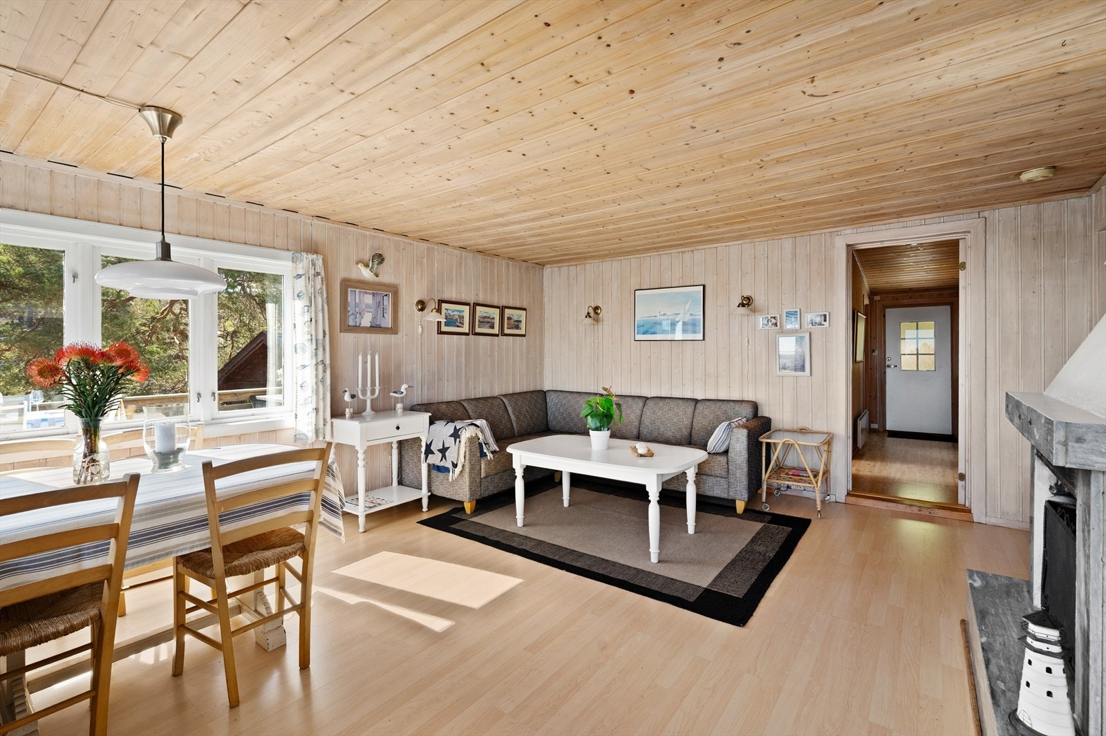 Stue med peis Galleribilde