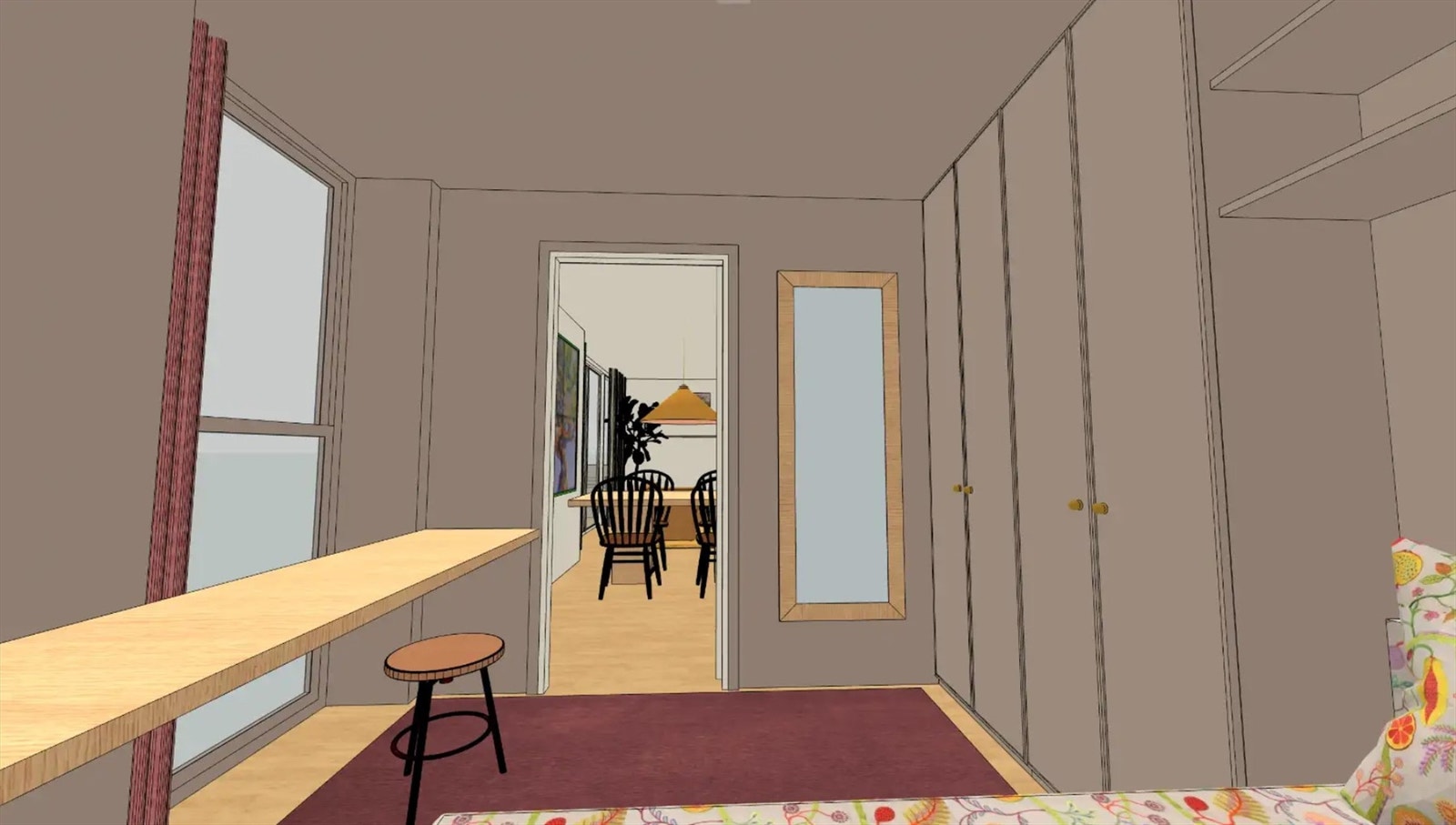 Kun til illustrasjon av rommet og mulige møbleringsløsninger. Avvik vil forekomme. Galleribilde