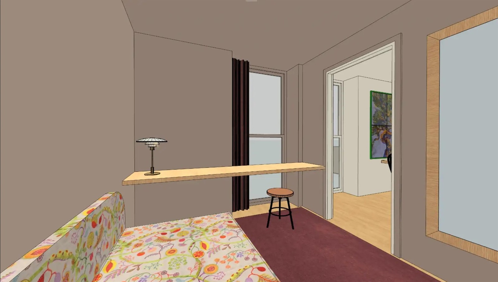 Kun til illustrasjon av rommet og mulige møbleringsløsninger. Avvik vil forekomme. Galleribilde