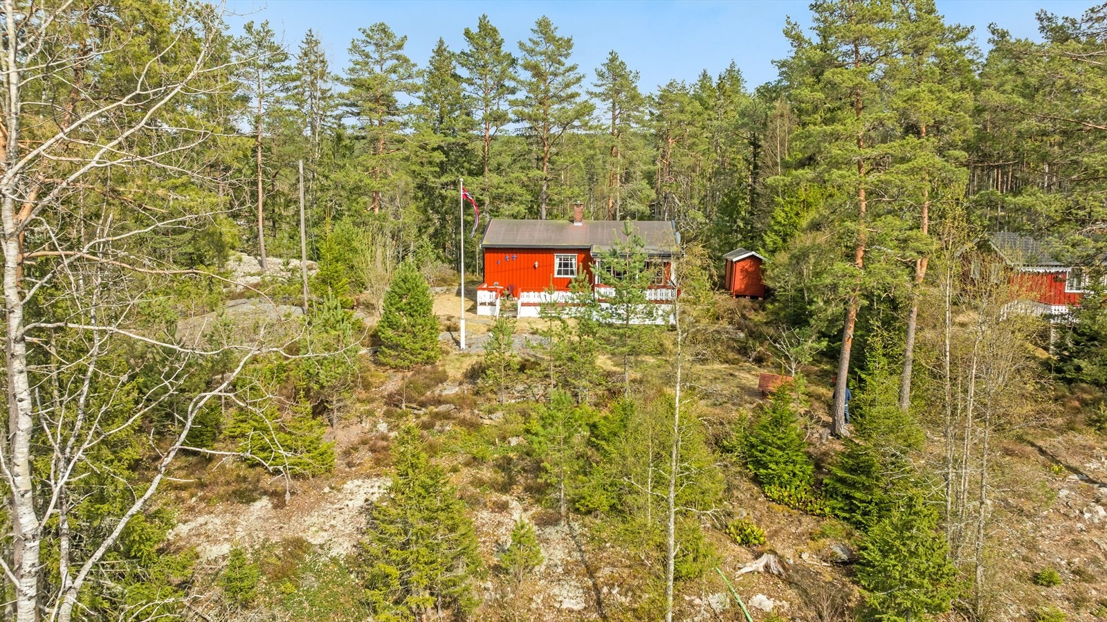 Omgitt av furuskog, er dette en fredelig og usjenert beliggenhet. Galleribilde