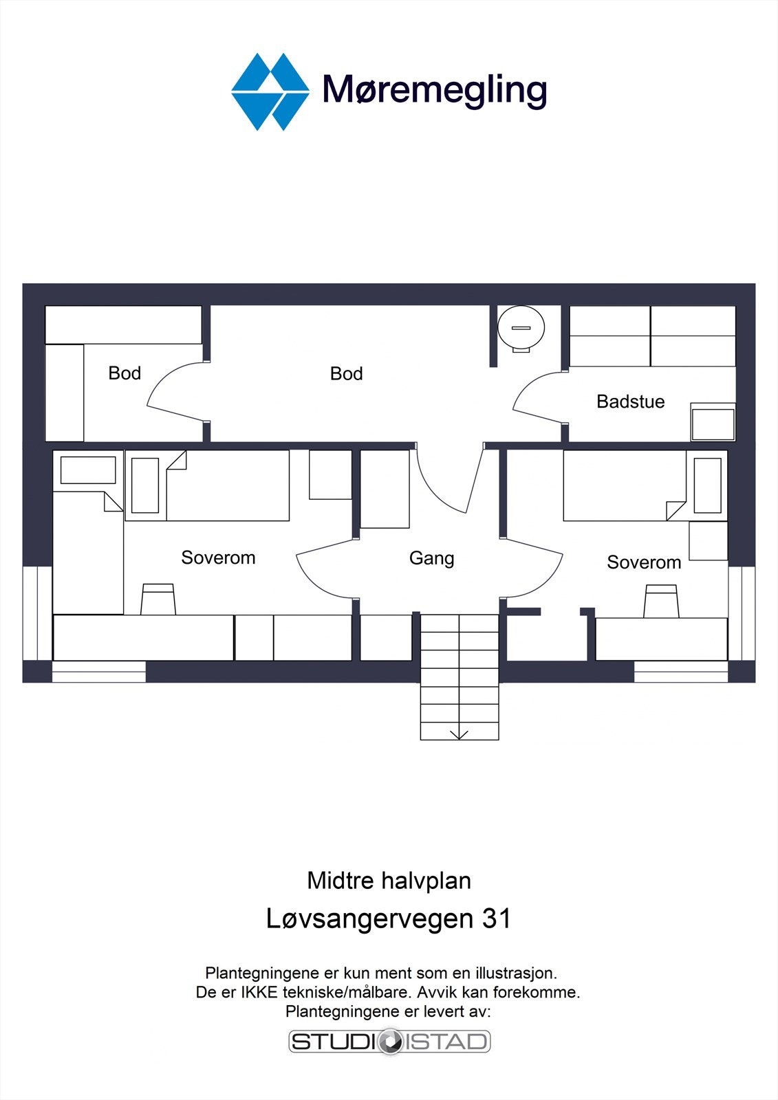 Plantegning - midtre halvplan Galleribilde