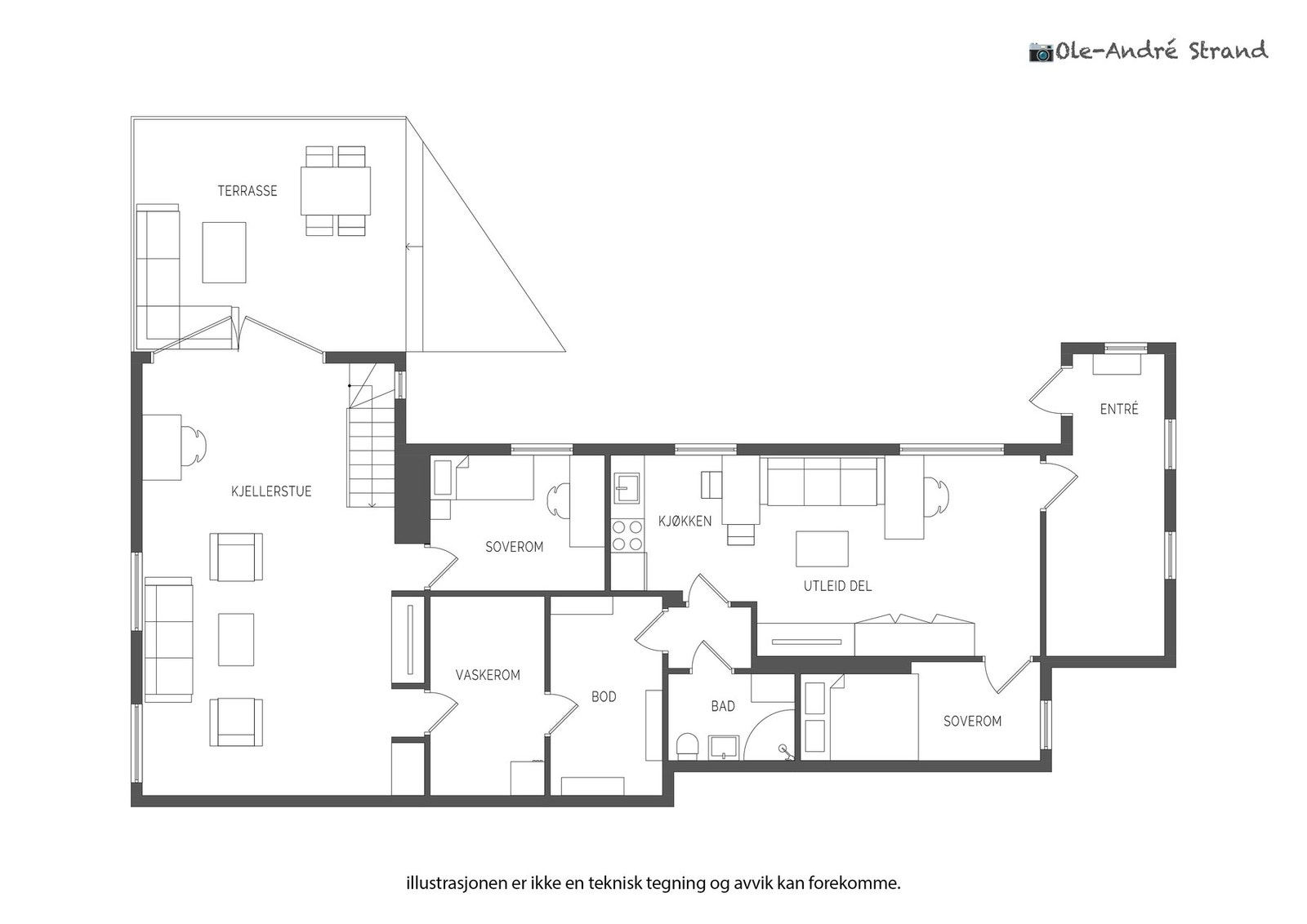 Plantegning U.etg. Galleribilde
