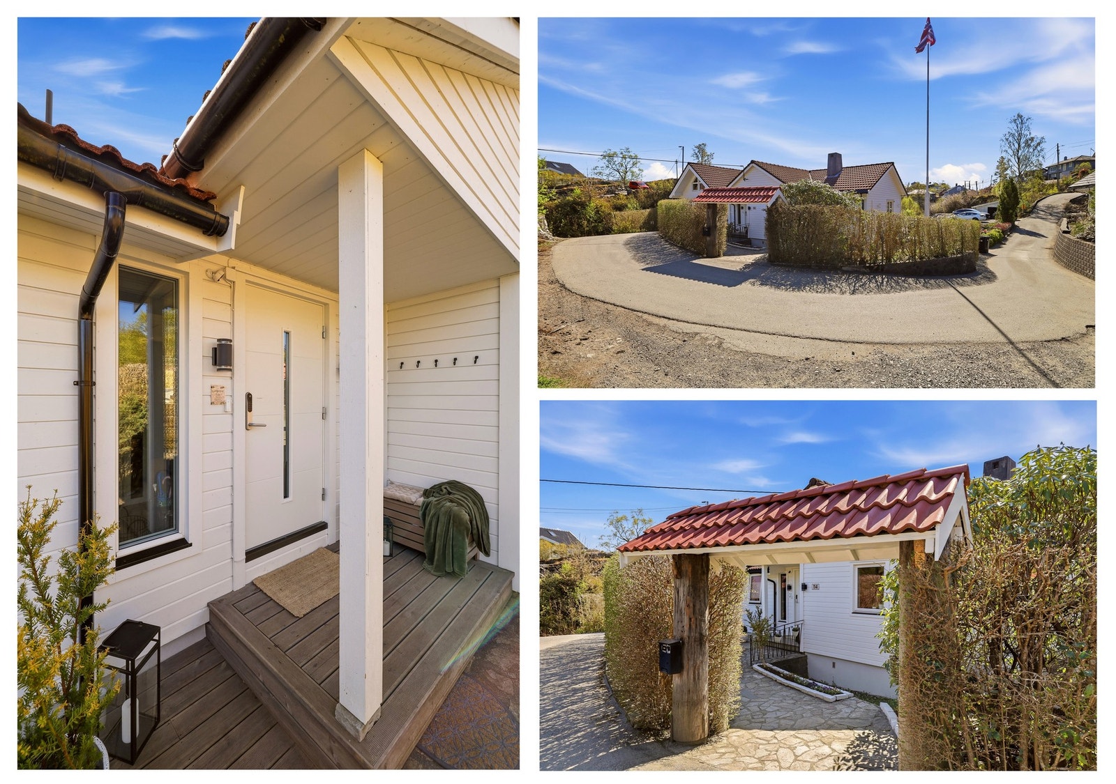 Velkommen inn - entréen gir et lyst og innbydende førsteinntrykk av boligen. Galleribilde