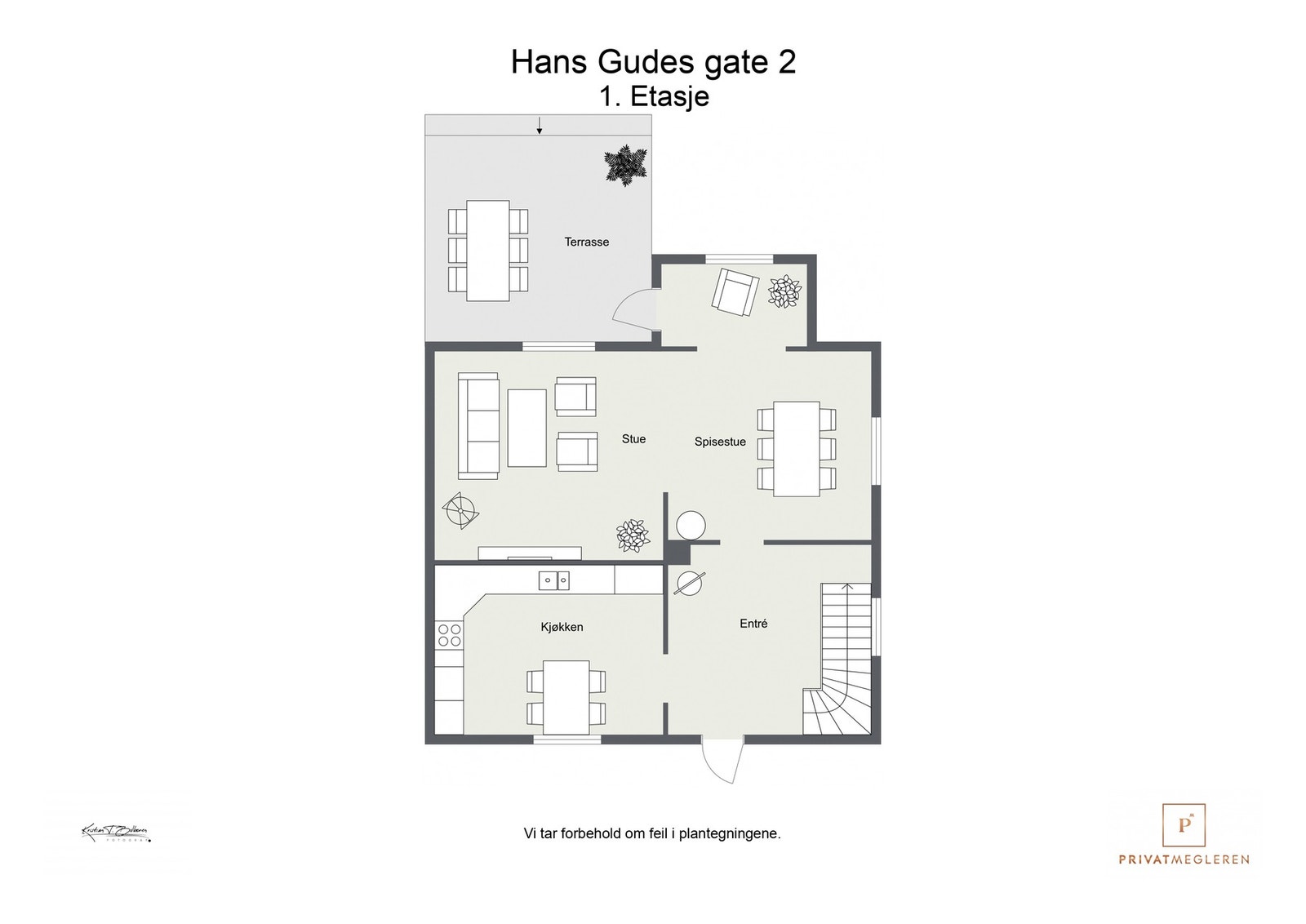 Plantegning 1. etasje Galleribilde