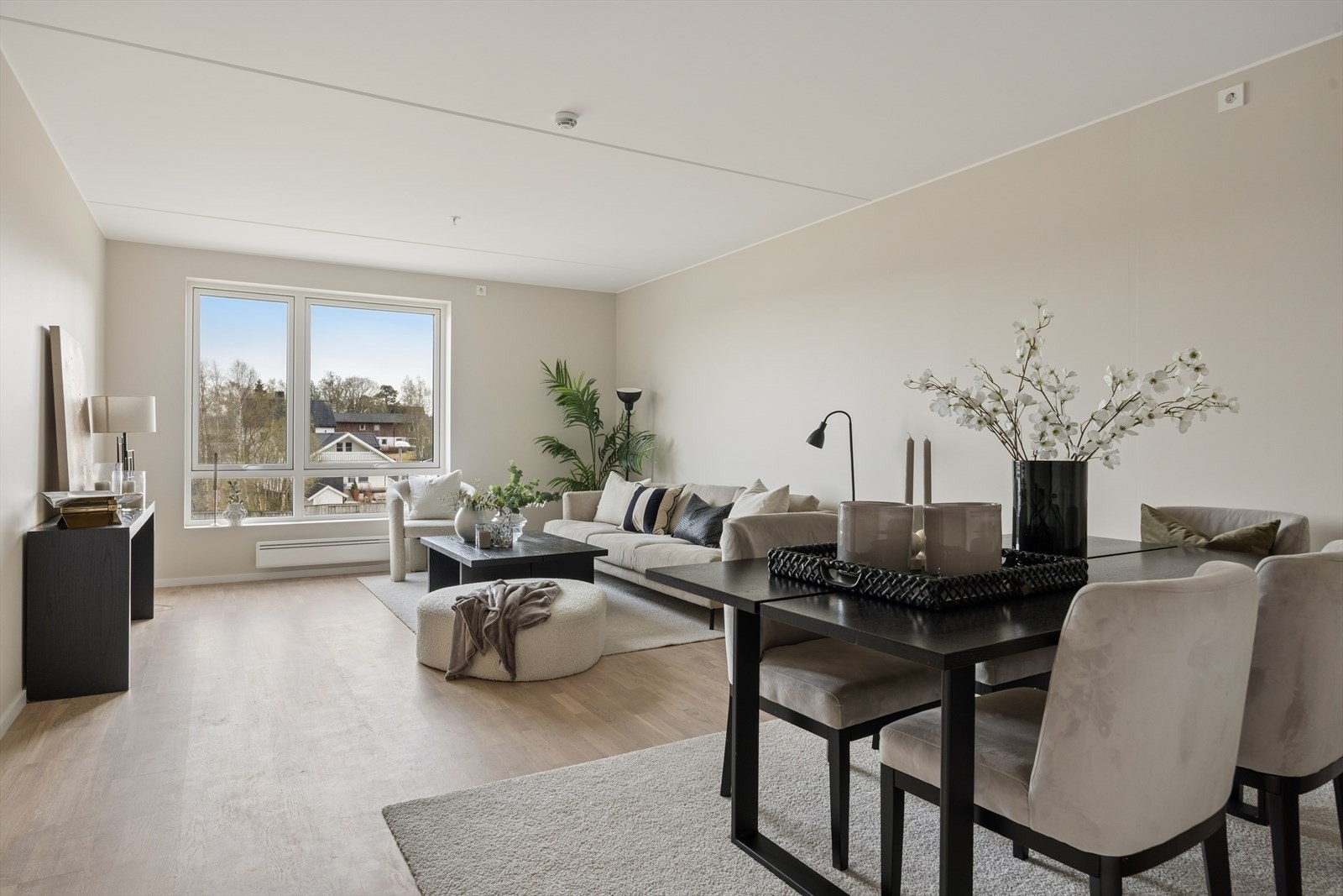 Plass til både sofagruppe og spisegruppe. Galleribilde