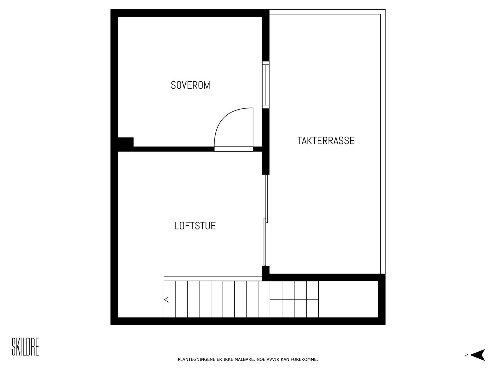 Plantegningen for loftsetasjen. Galleribilde