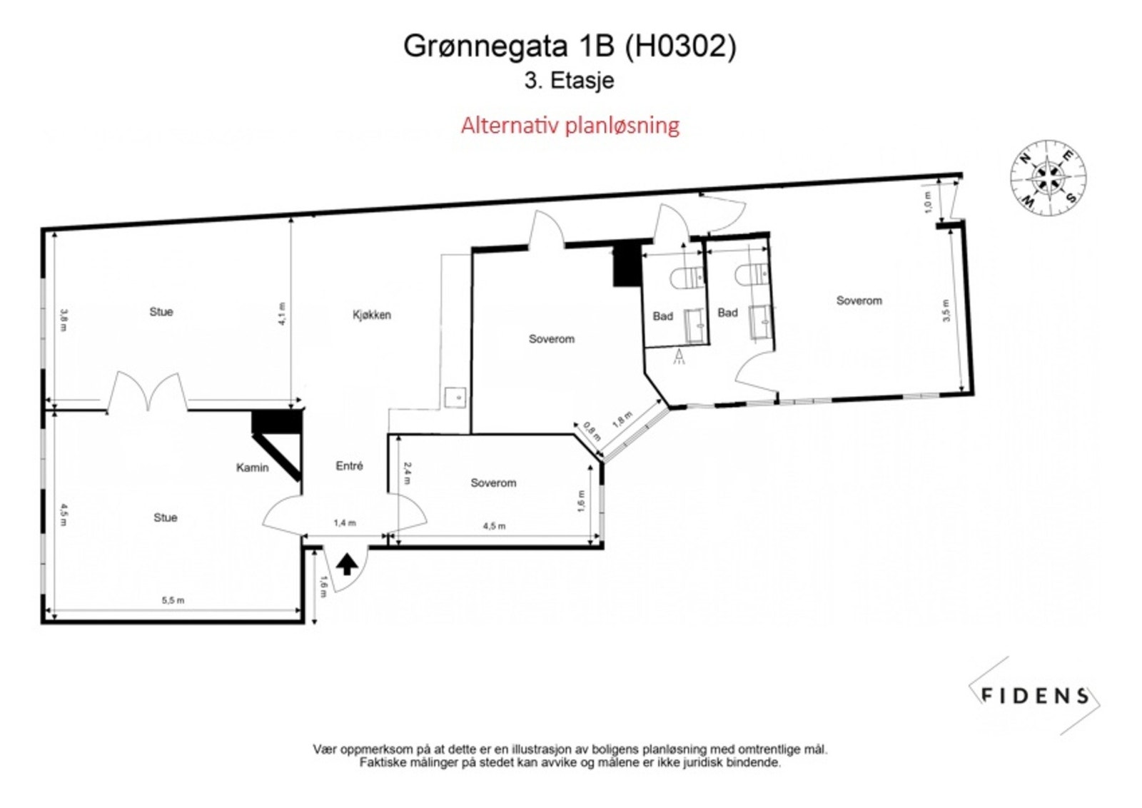 Alternativ plantegning Galleribilde