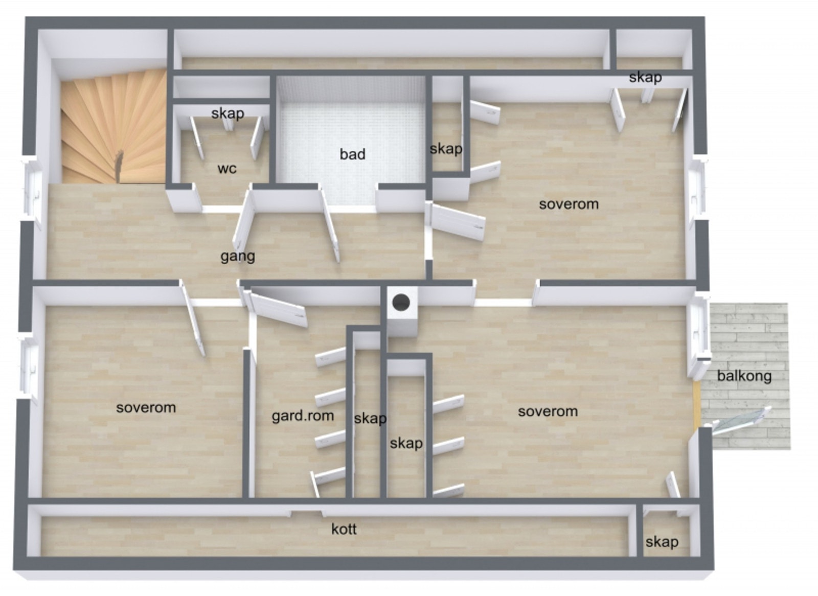 Plantegning 2.etg Galleribilde