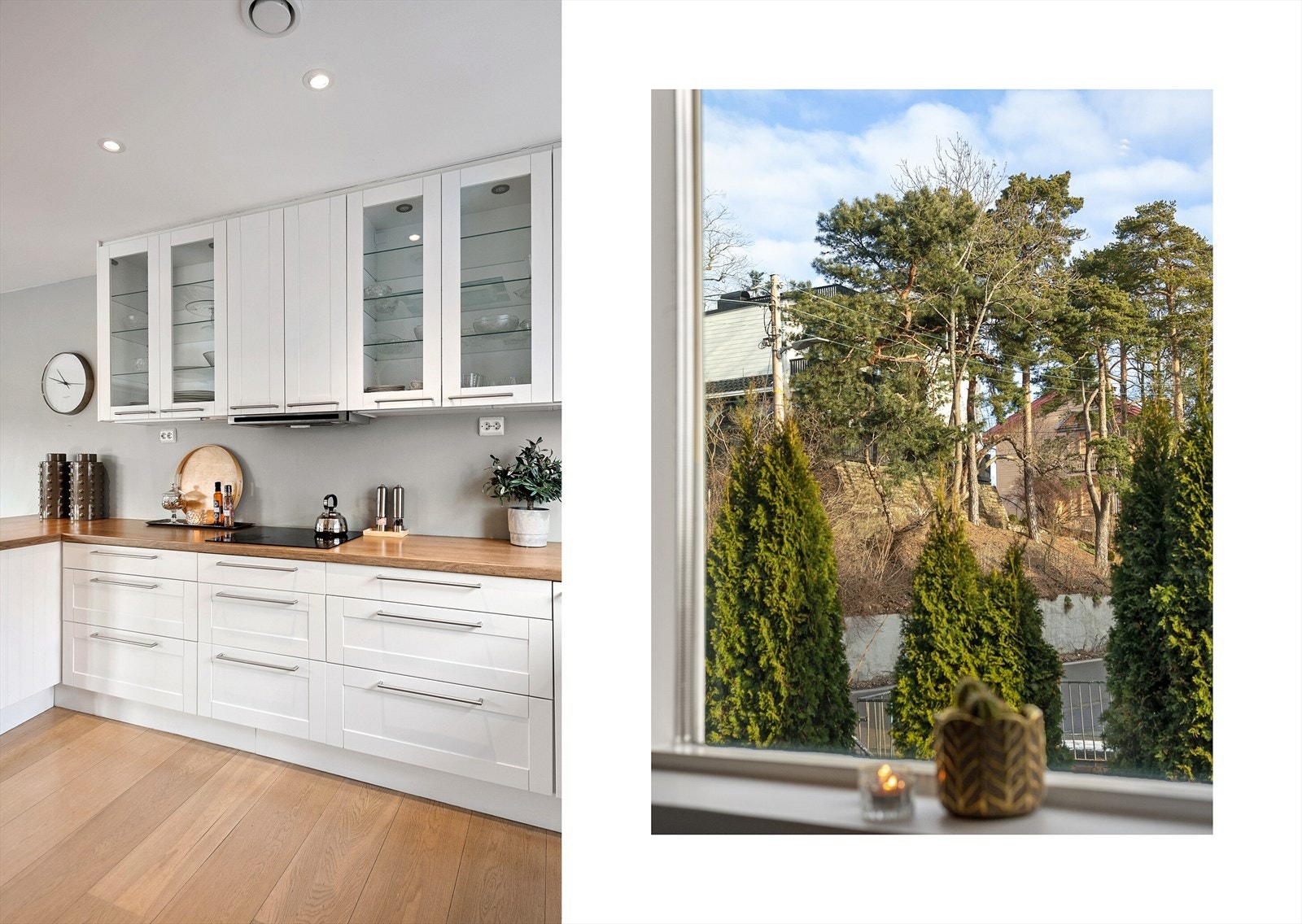Det er i tillegg lyslister installert under skapene! Galleribilde