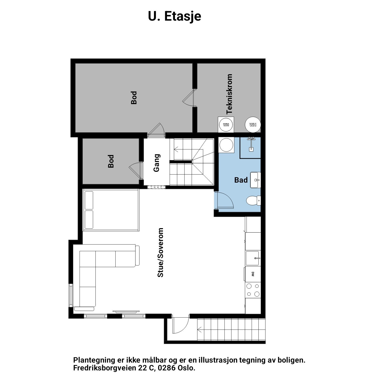Plantegning - U. Etasje Galleribilde