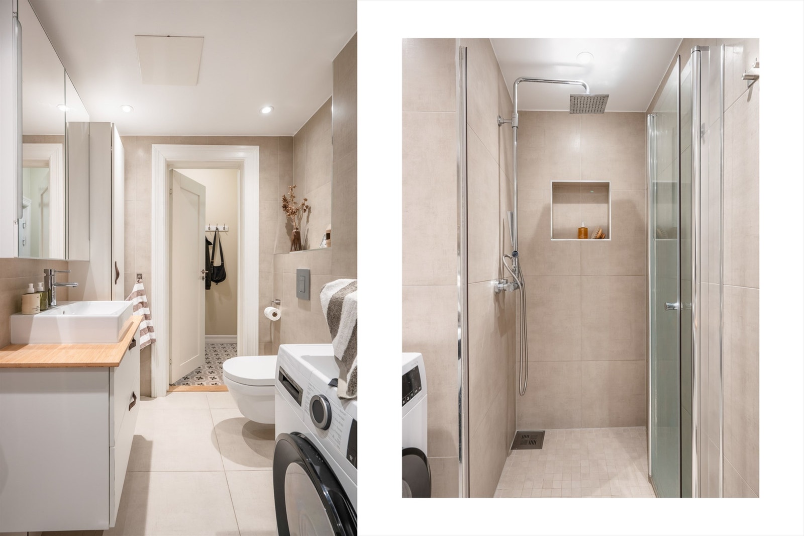 Badet ble pusset opp i 2017 iflg. tidligere eier med bl. a. ny membran, dusjnisje med nytt hjelpesluk. Forrige hovedsluk ble beholdt. Galleribilde