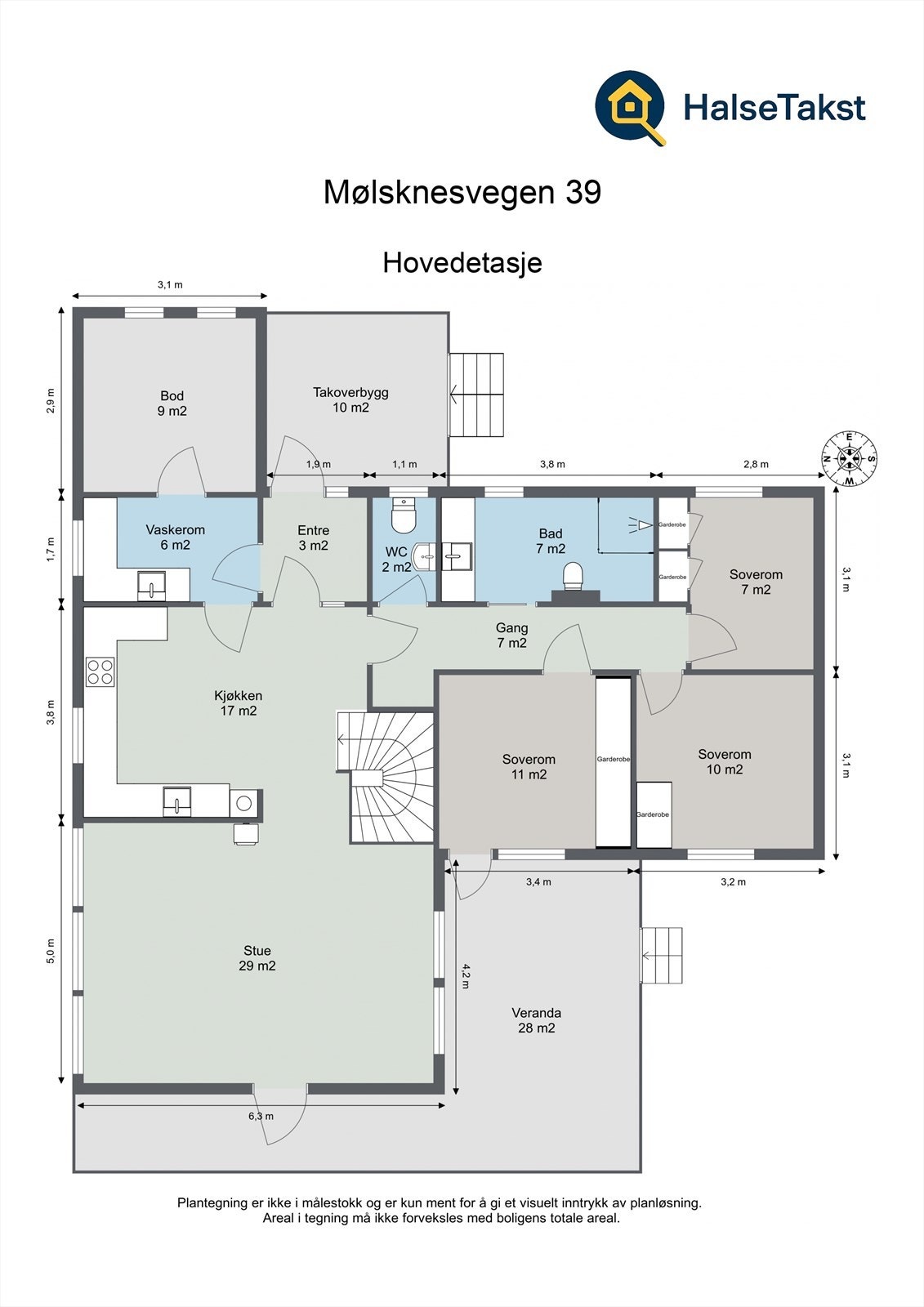 Planskisse hovedetasje Galleribilde