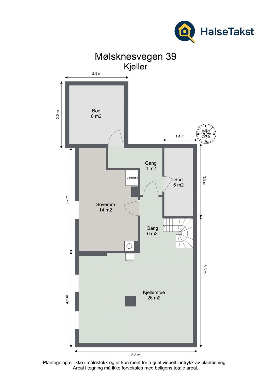 Planskisse kjeller Galleribilde