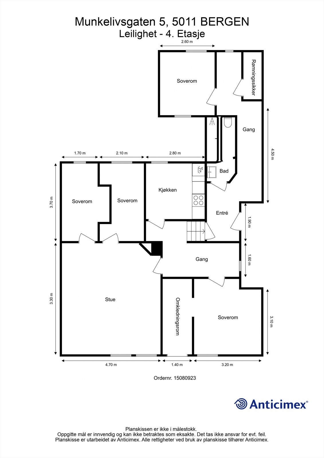 Plantegning 4. etasje Galleribilde
