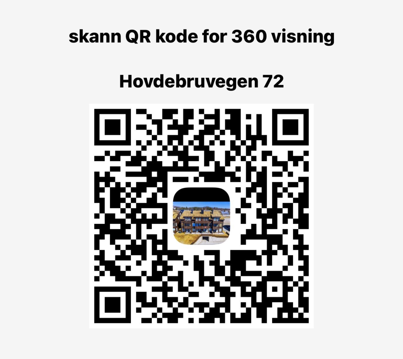 Skann QR koden for 360 visning av leiligheten Galleribilde