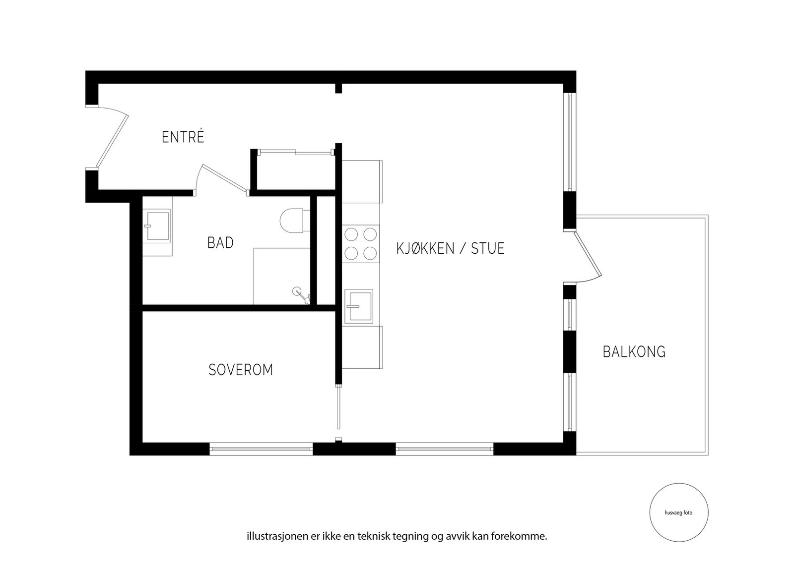 Lervigsveien 5- planløsning - 3 etasje Galleribilde