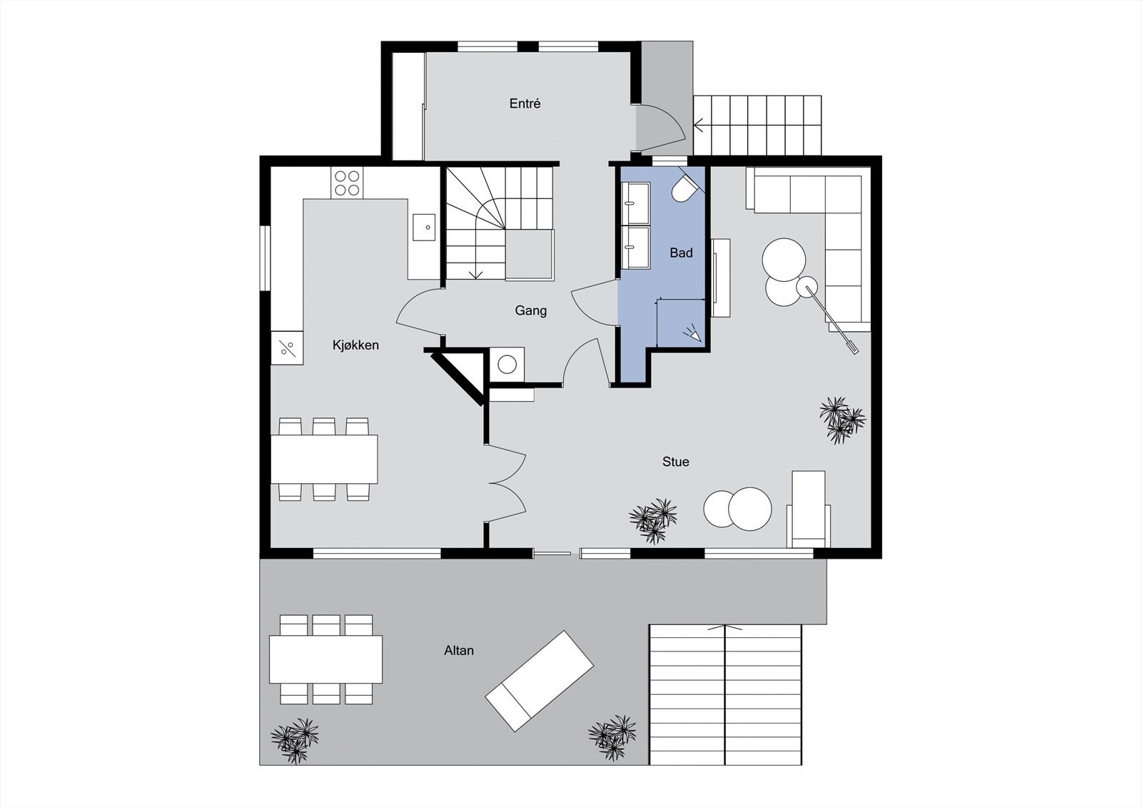 Planløsning 1. etasje Galleribilde