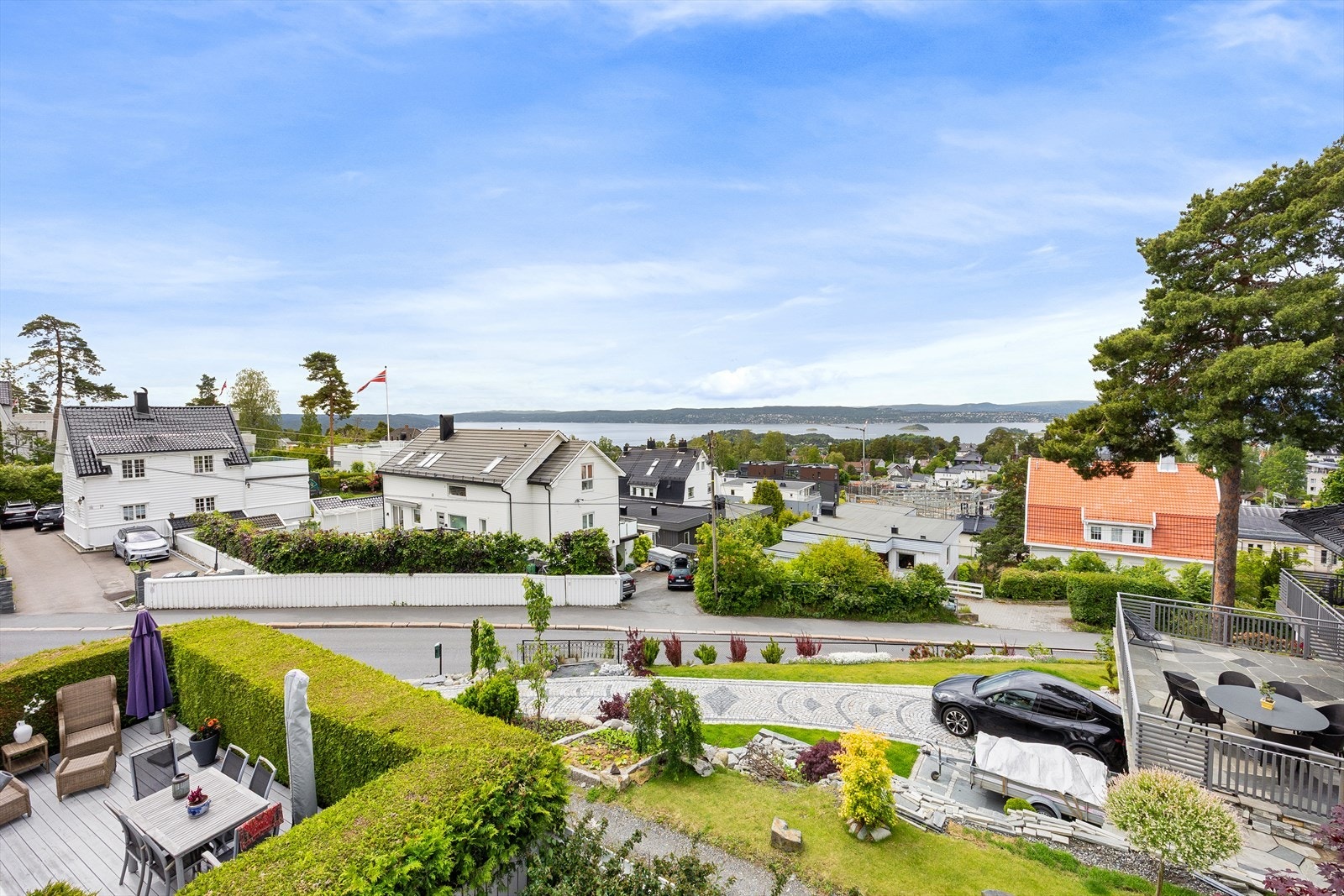 Høyt og fritt på Bekkelagshøgda, med panoramautsikt over Oslofjorden og byens silhuett. Galleribilde