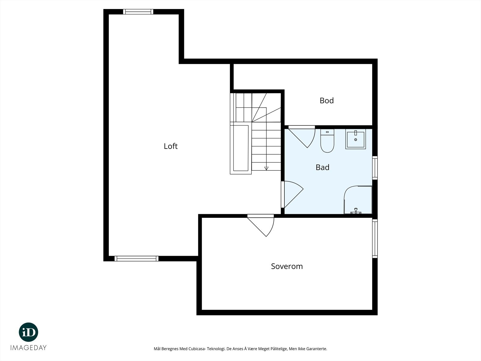 Plantegning loftsetasje. Galleribilde