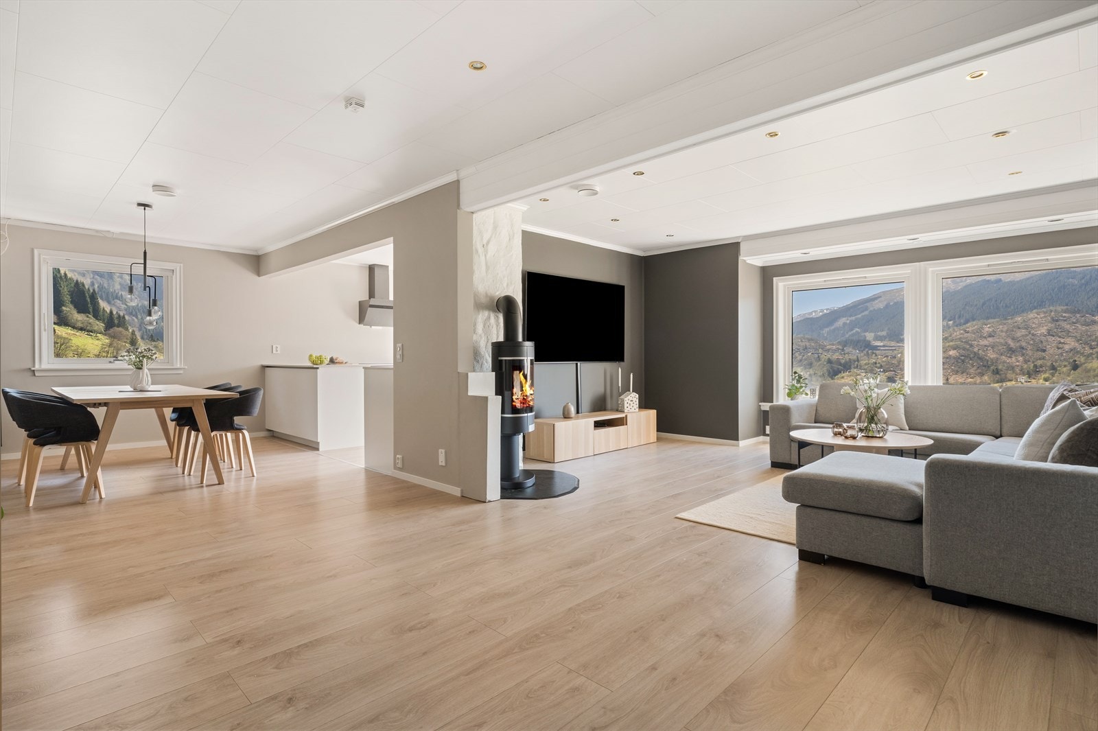 Stor og romslig stue med mer enn god plass Galleribilde