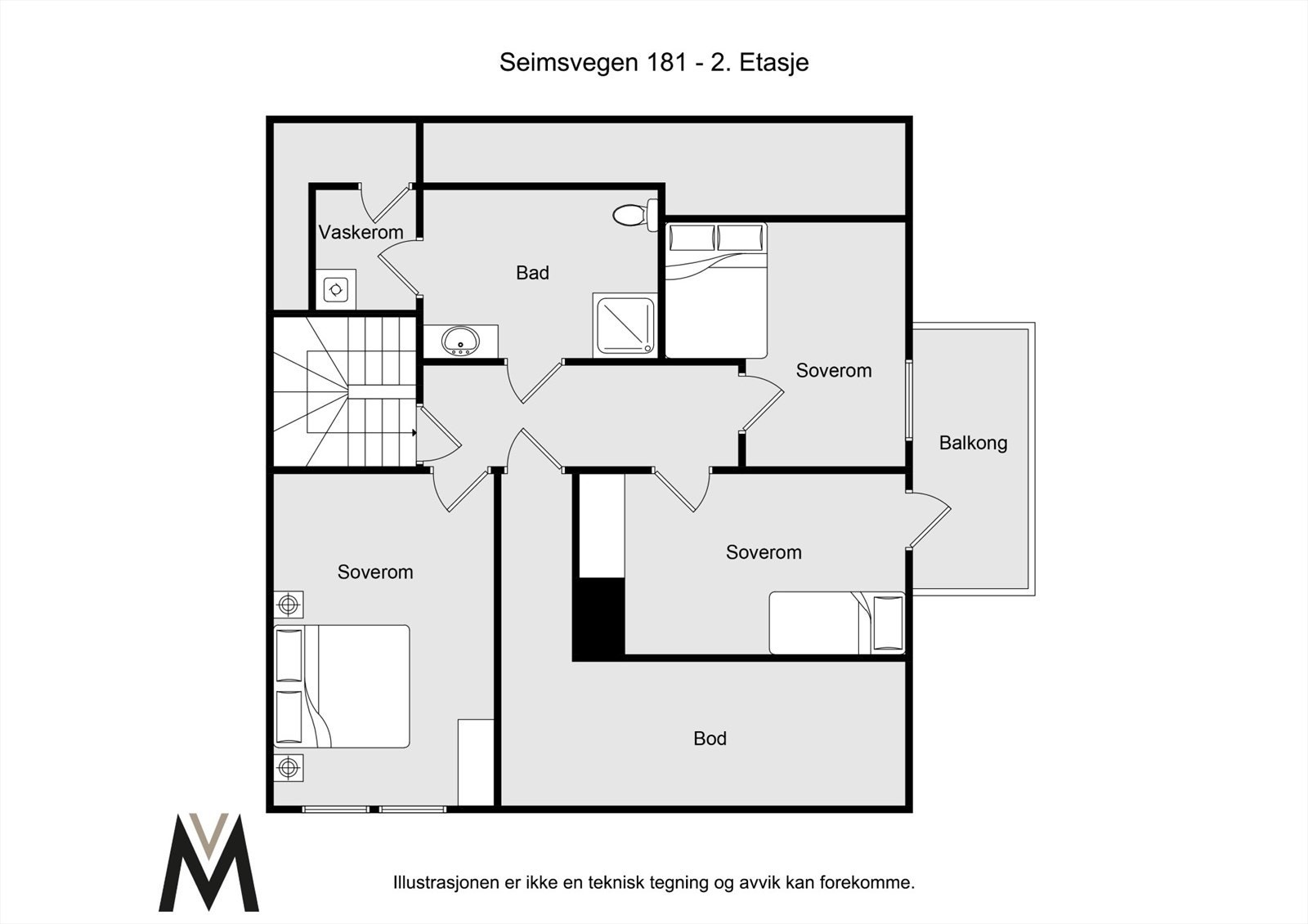 Plantegning 2. etasje Galleribilde