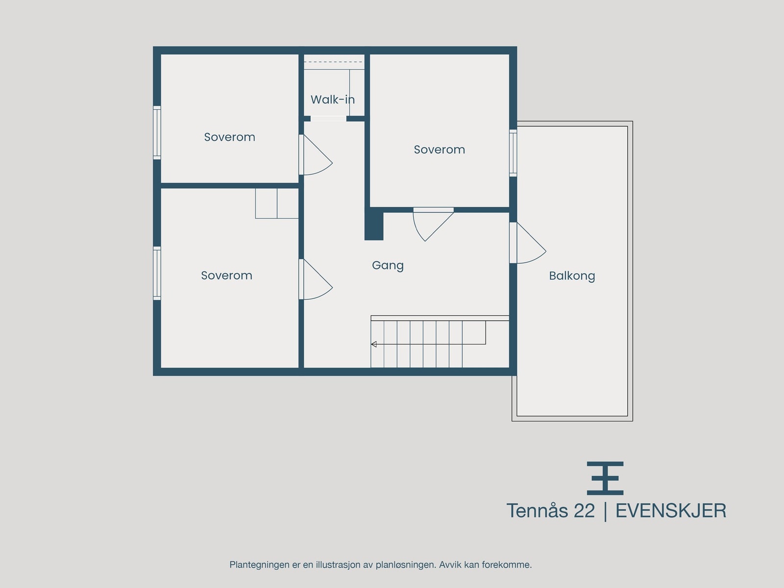 Plantegning loft Galleribilde