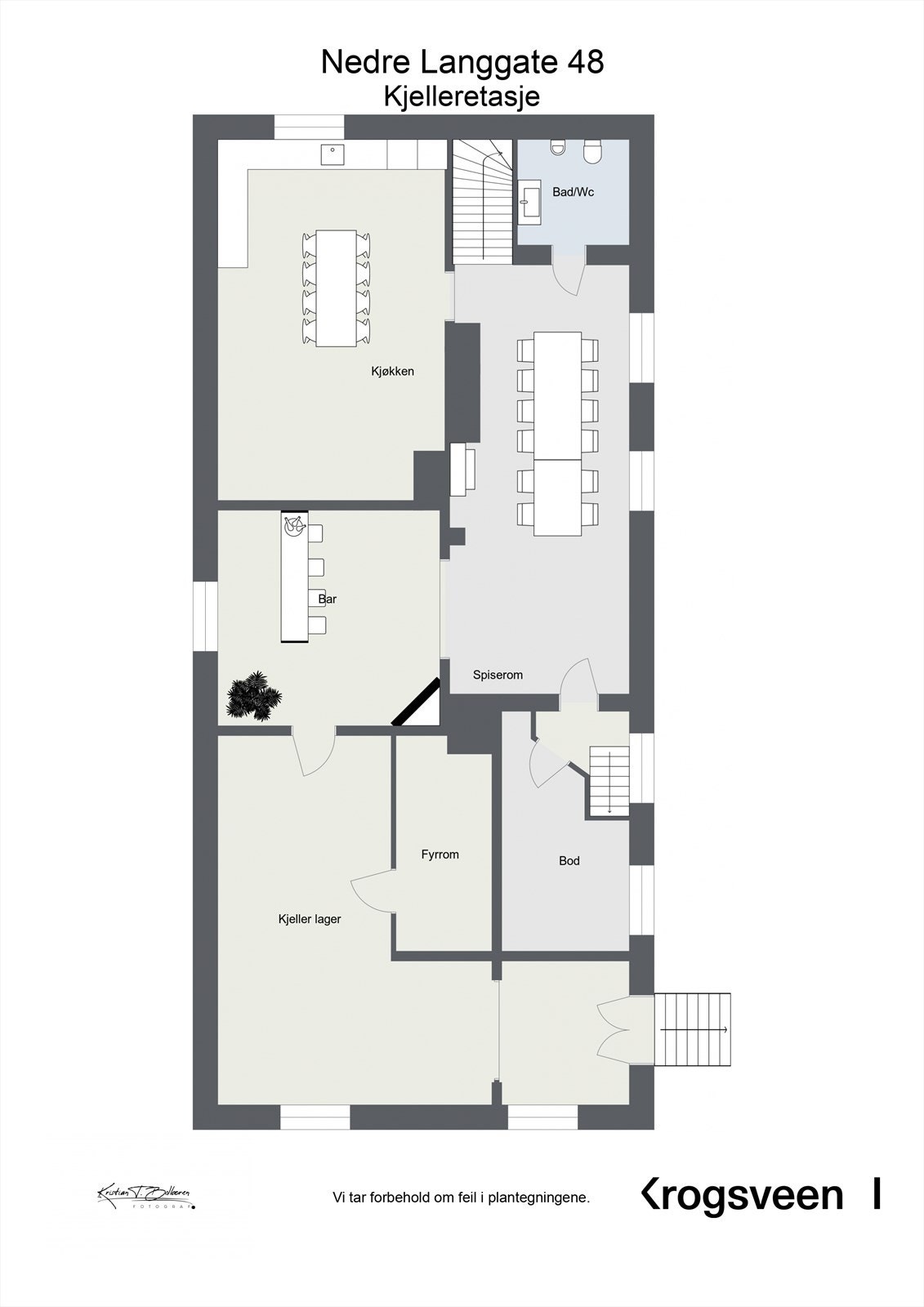 Planskisse kjeller. Galleribilde