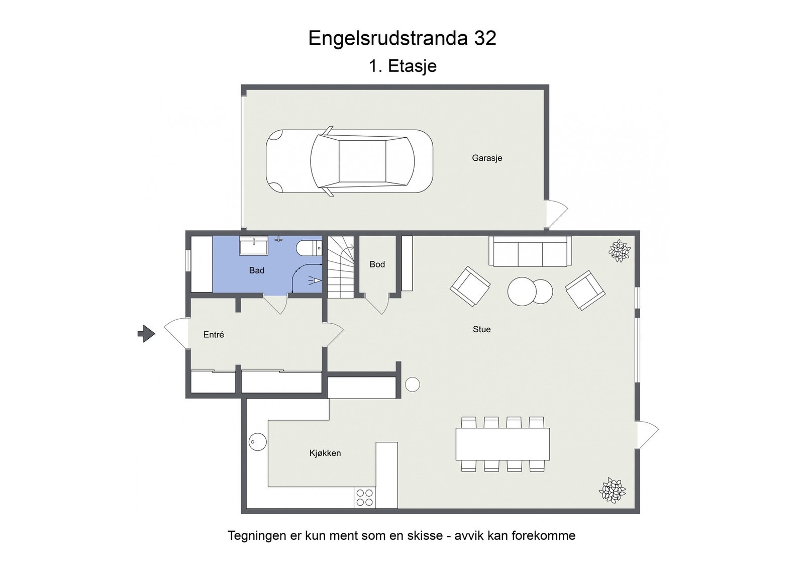 Planskisse 1.etg Galleribilde