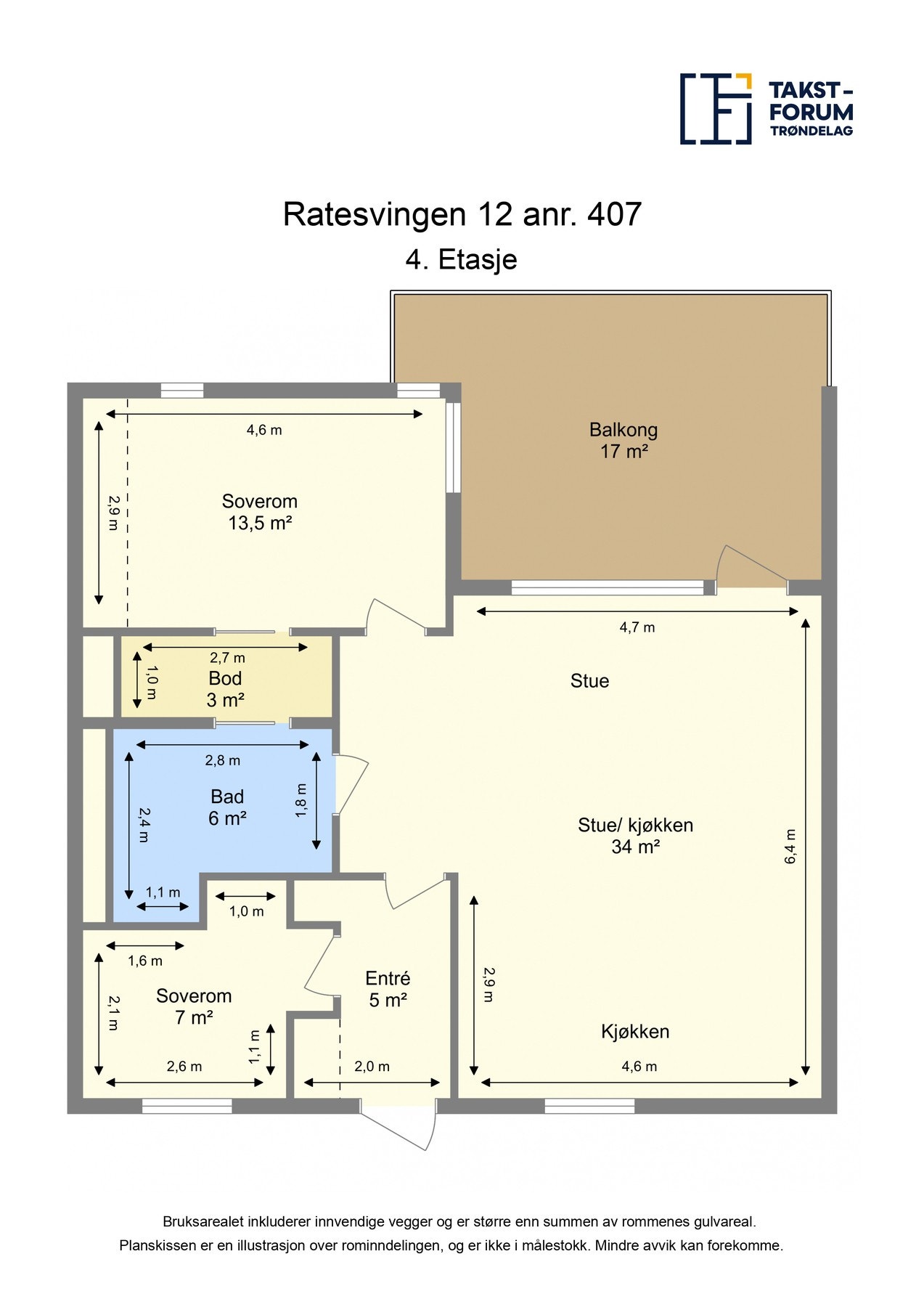 Plantegning - 4. etasje Galleribilde