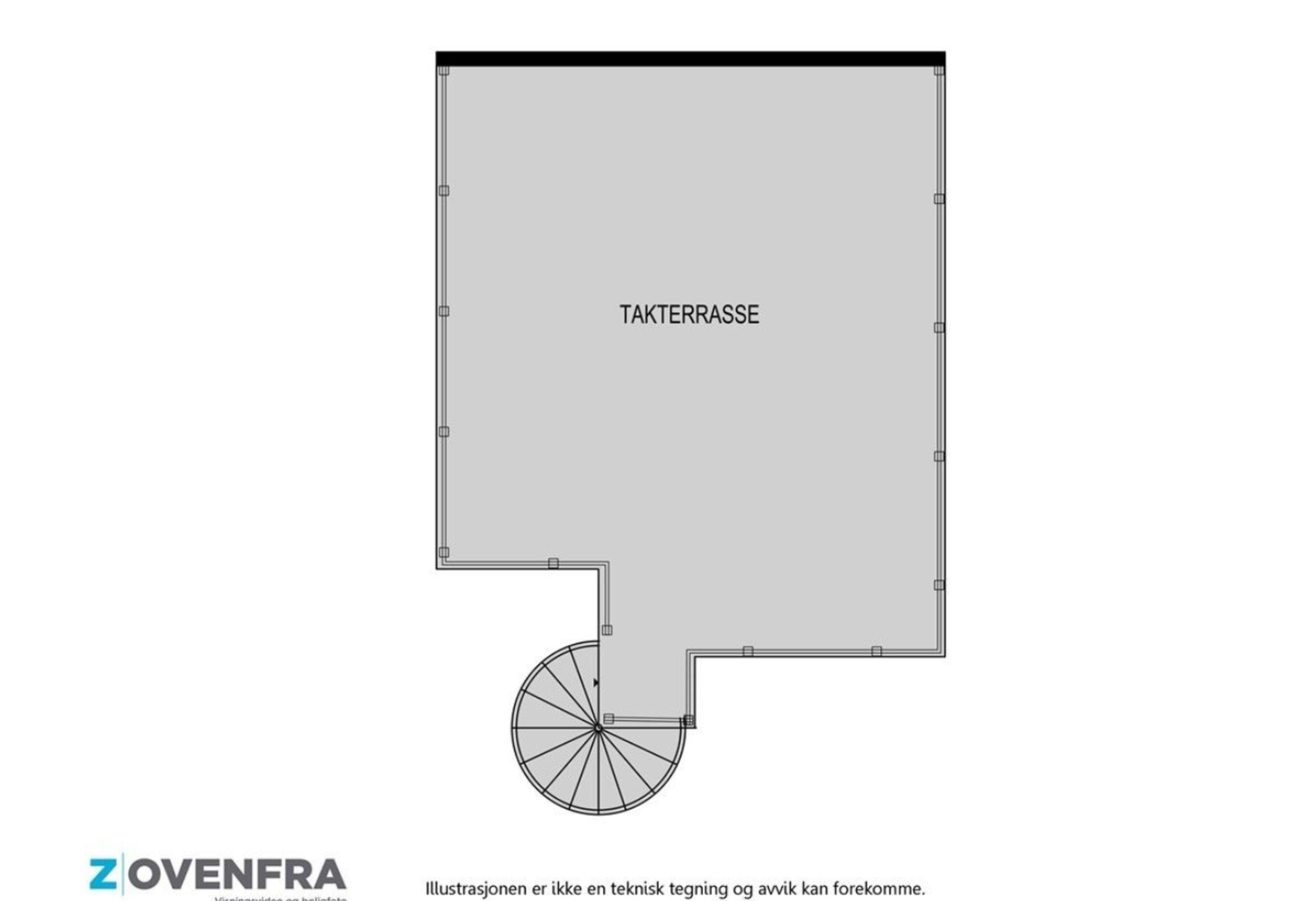 Takterrasse. Galleribilde