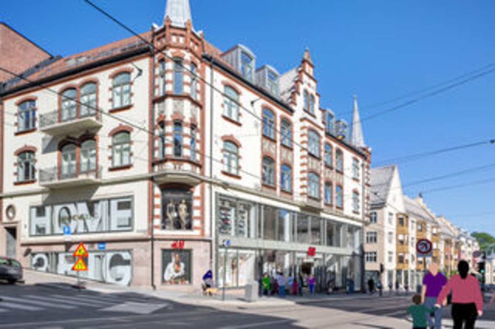 Bogstadveien med flere butikker, kaféer og restauranter ligger i umiddelbar nærhet til leiligheten. Galleribilde
