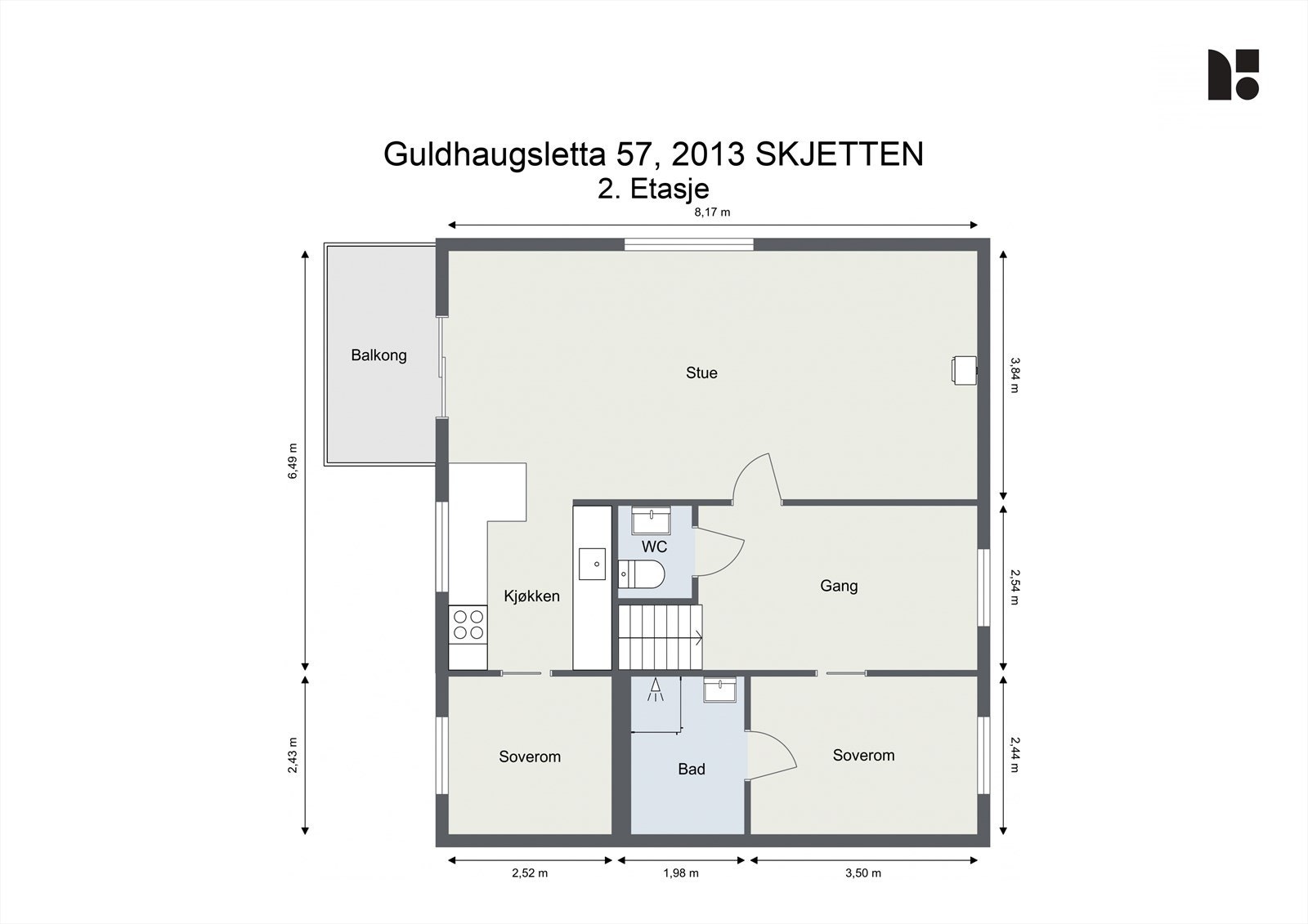Plantegning - 2. etasje Galleribilde