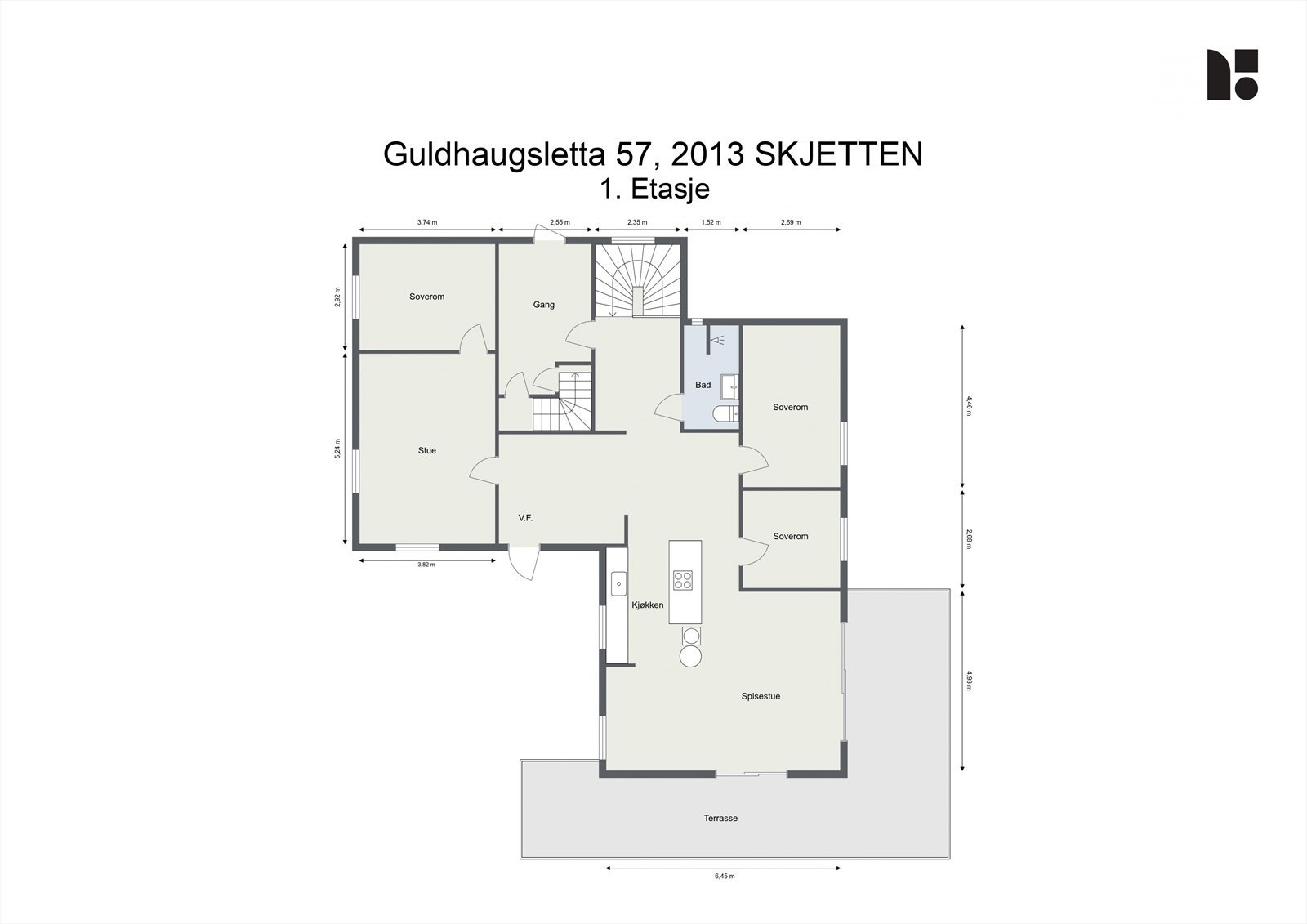 Plantegning - 1. etasje Galleribilde