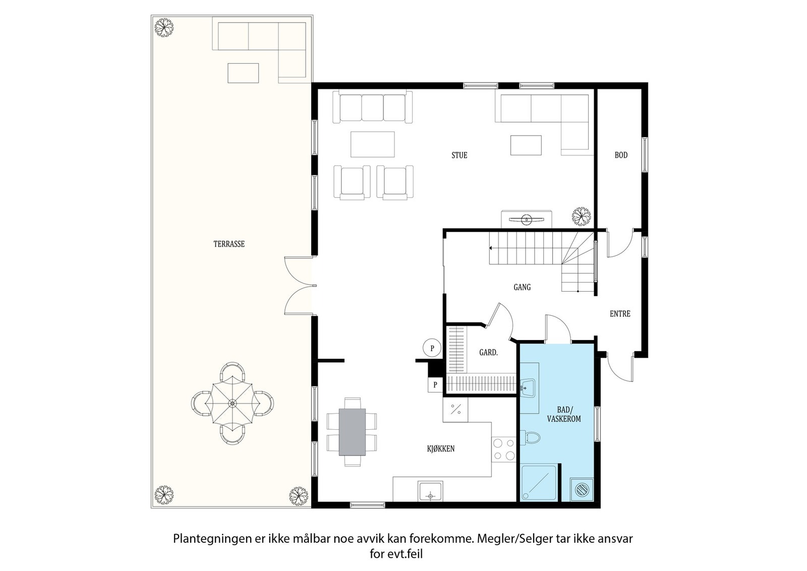 Planskisse første etasje. Galleribilde