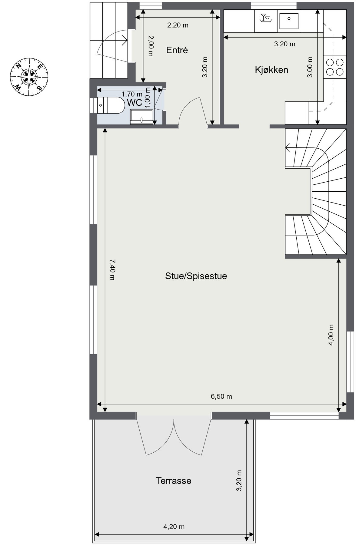 Plantegning - 1.etasje Galleribilde