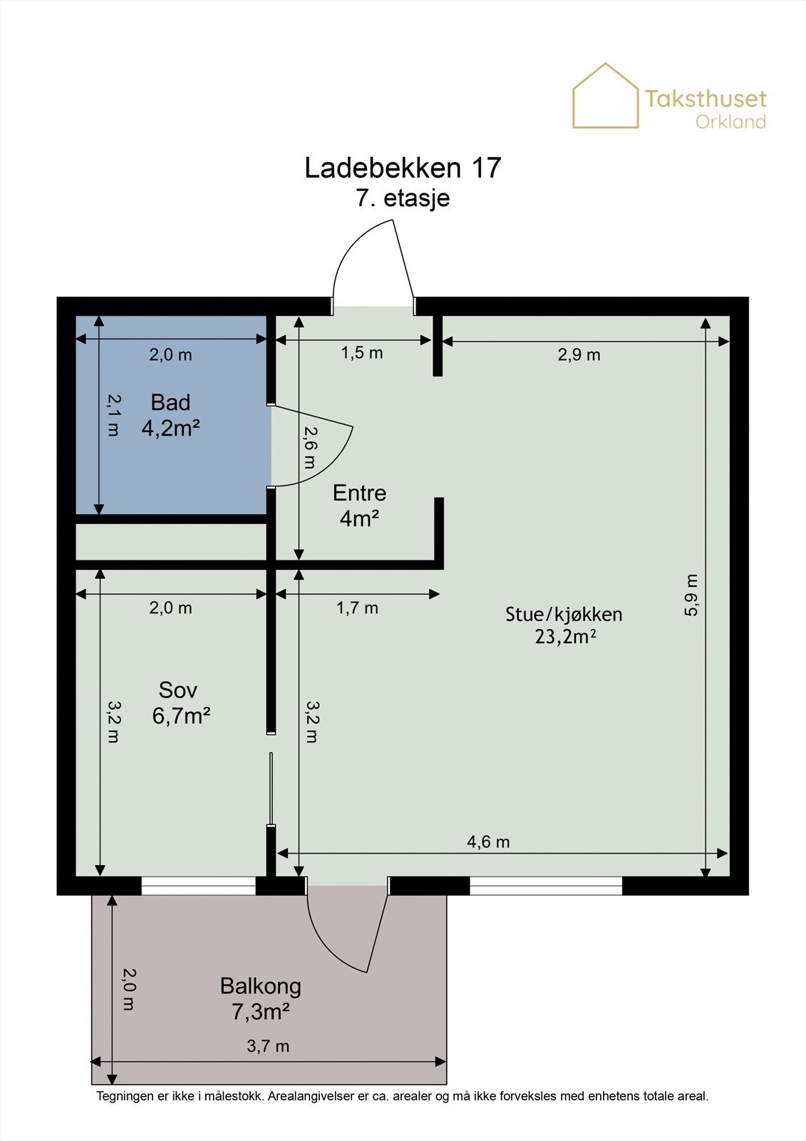 Planskisse 7. etasje Galleribilde