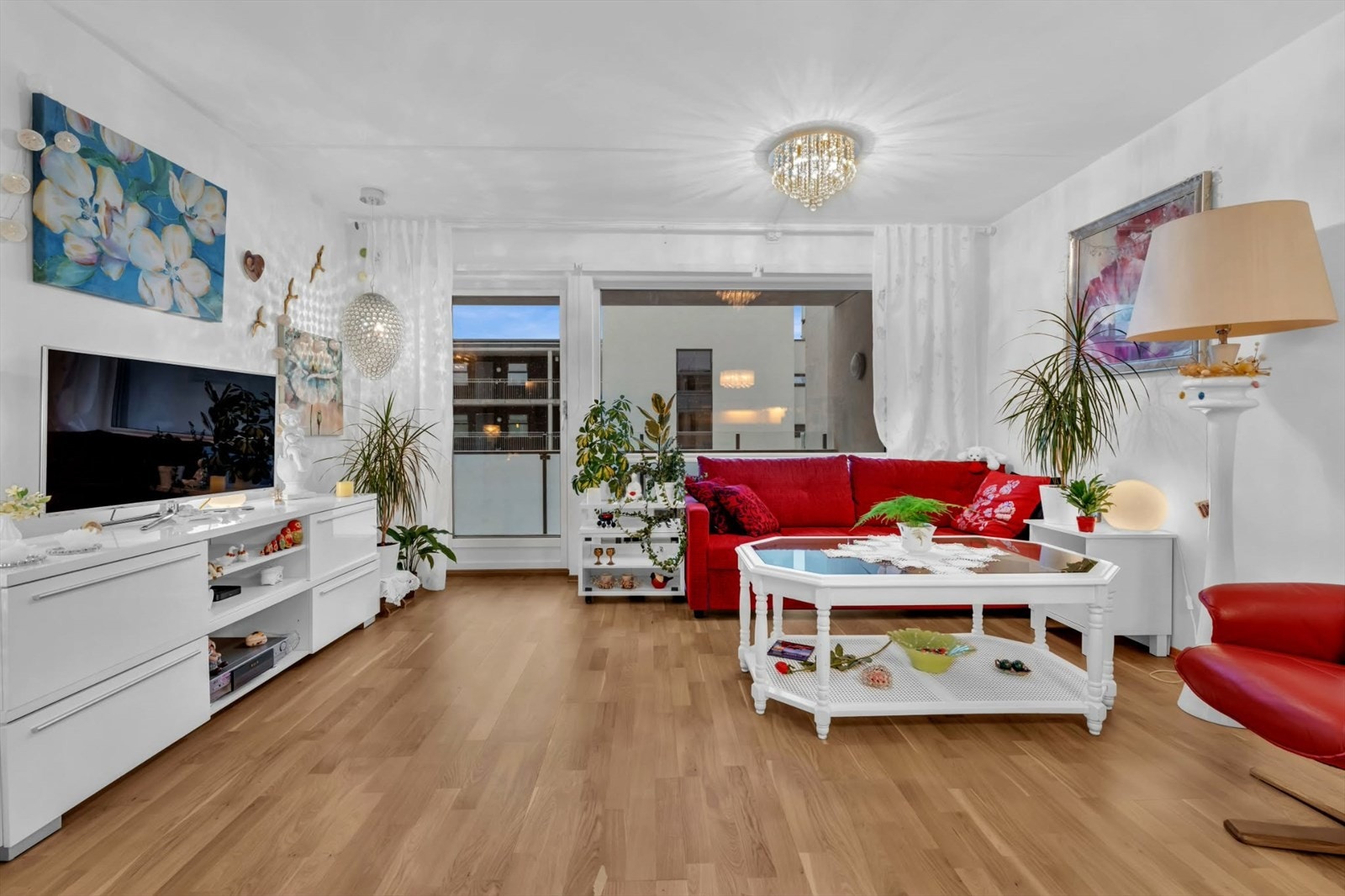 Stue med utgang til balkong Galleribilde