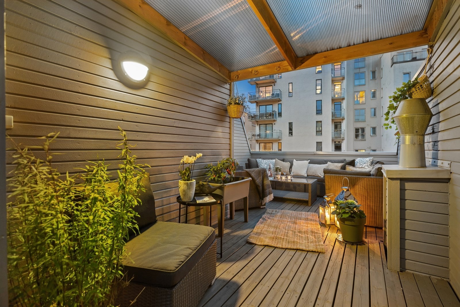 Nydelig, privat takterrasse på 25 kvm Galleribilde