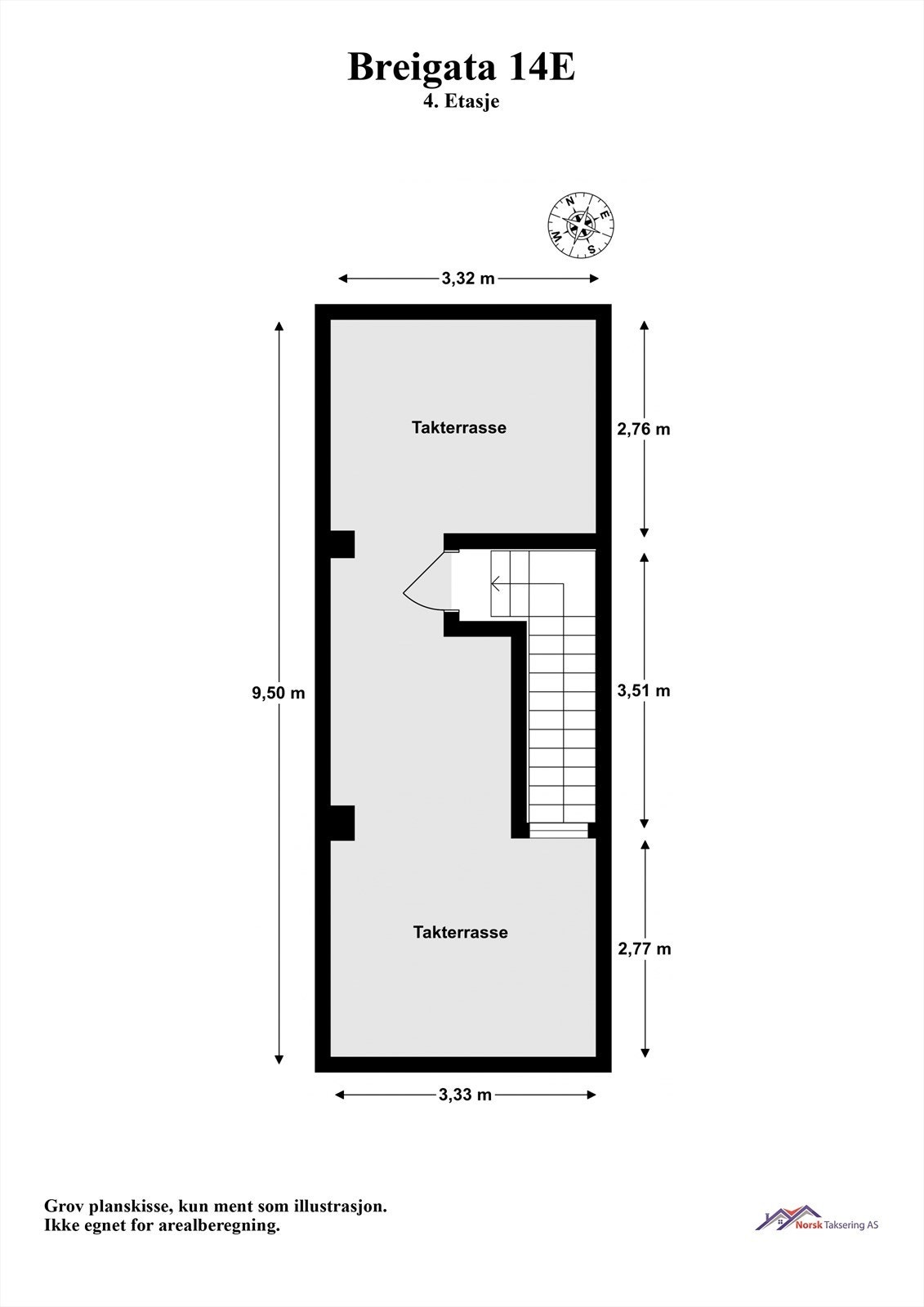 Plantegning med mål. Galleribilde