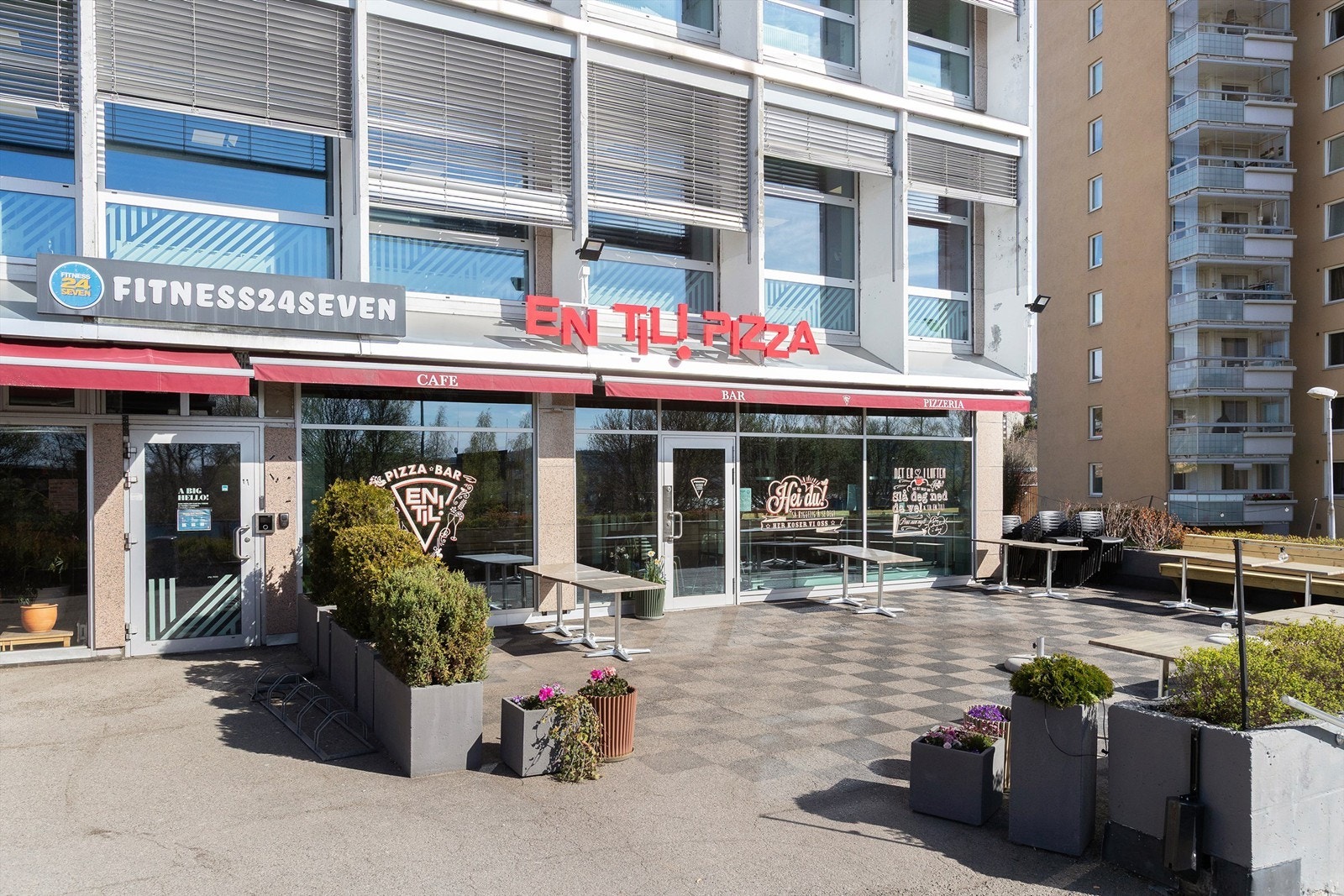 Treningssenteret Fitness24Seven ligger rett ved. Galleribilde