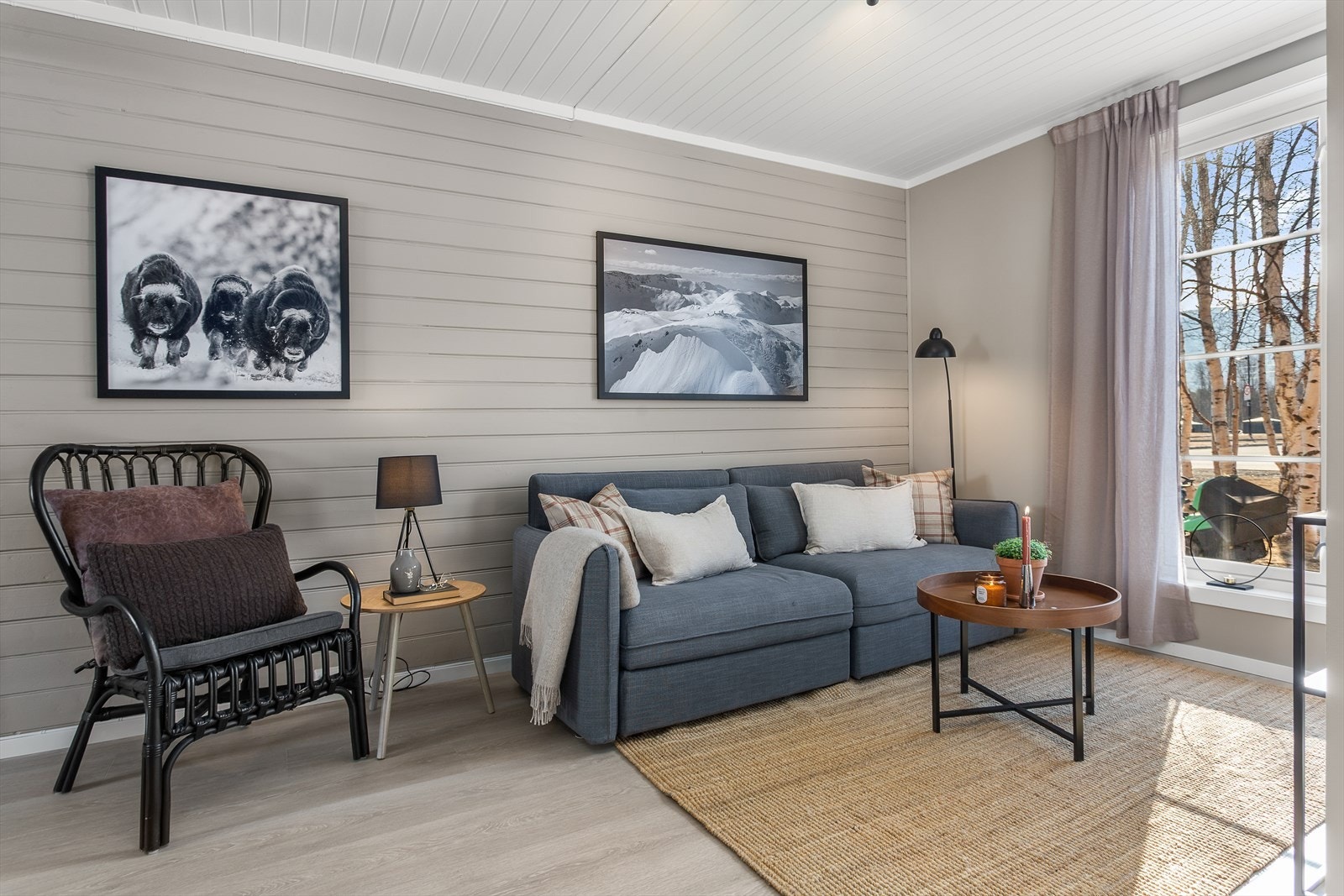 Stue med sofakrok Galleribilde