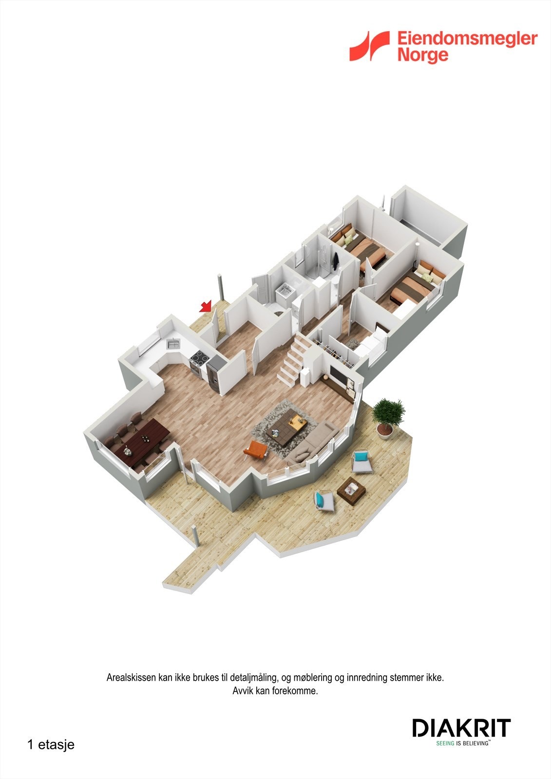 Plantegning 1. etg. Galleribilde