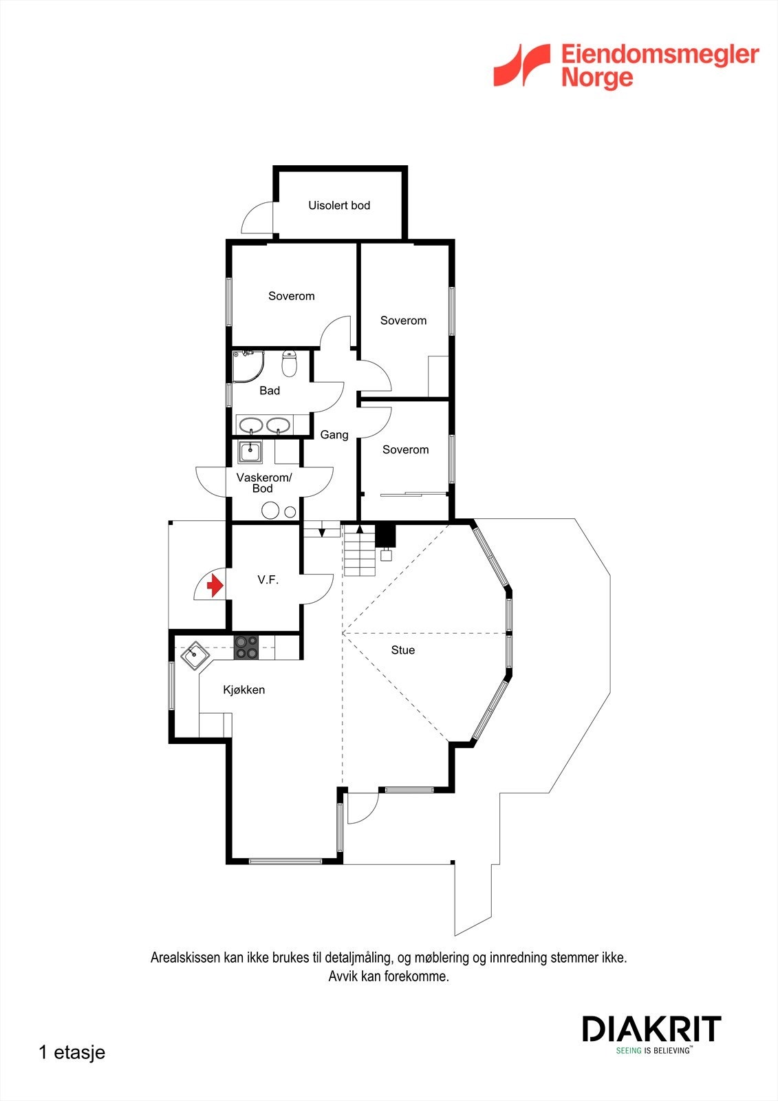 Plantegning 1. etg. Galleribilde