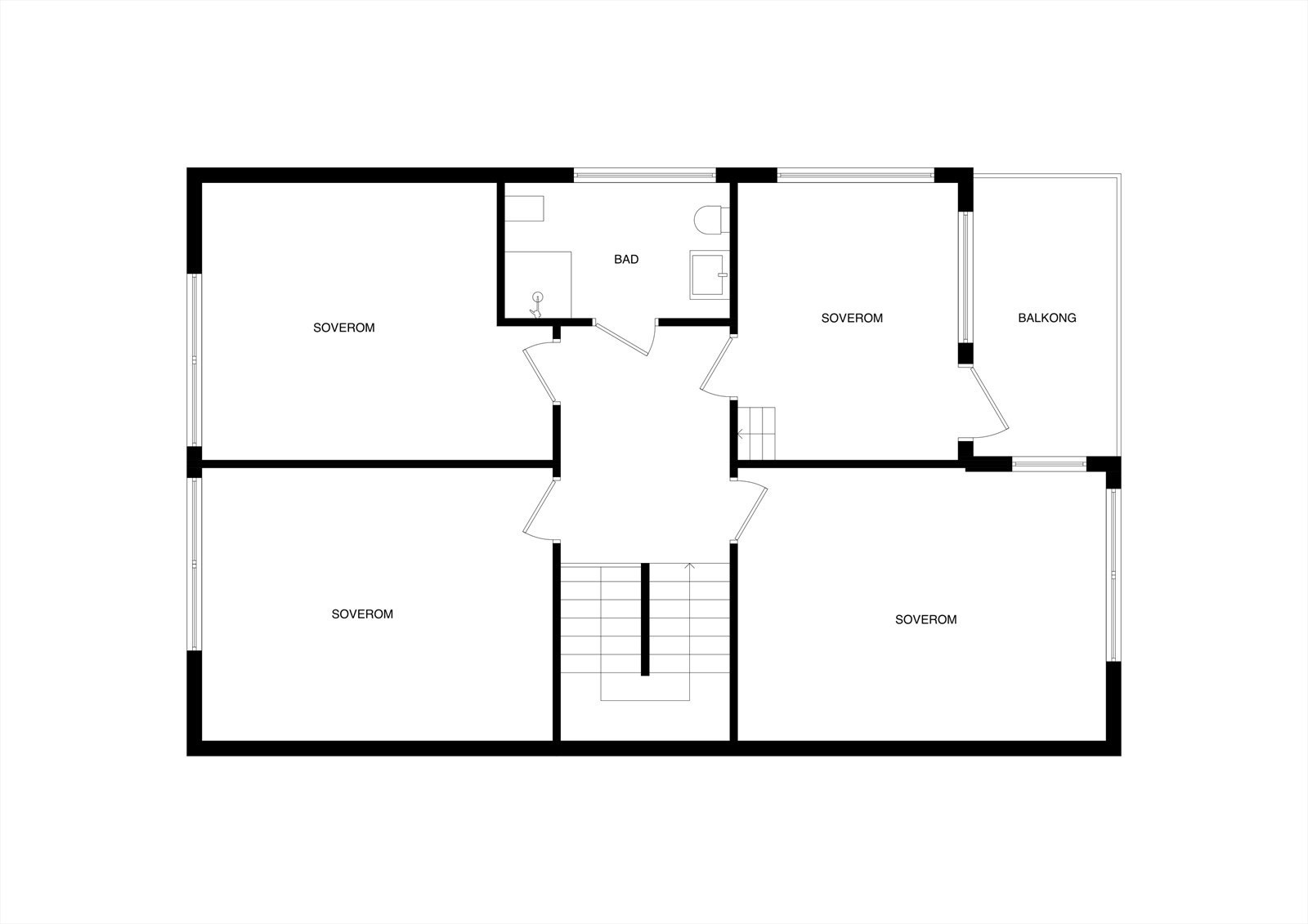 Plantegning 2. etasje Galleribilde