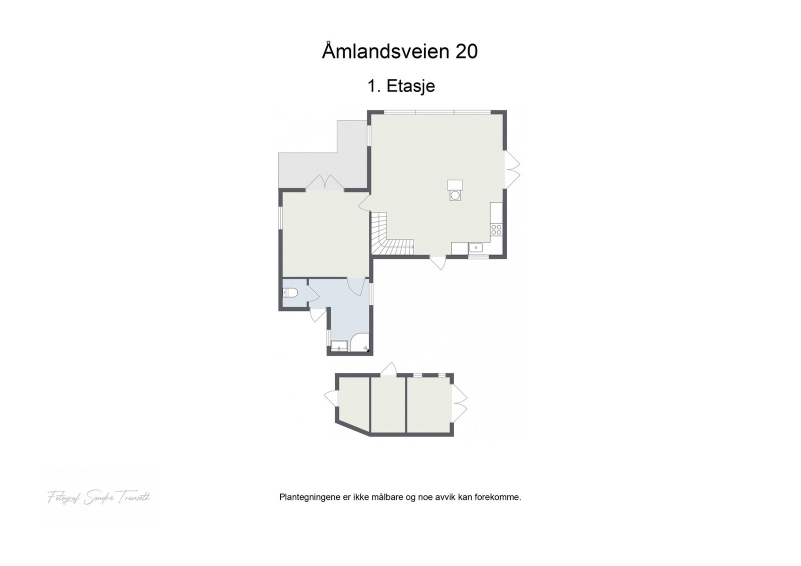 Plantegning 1. etasje Galleribilde